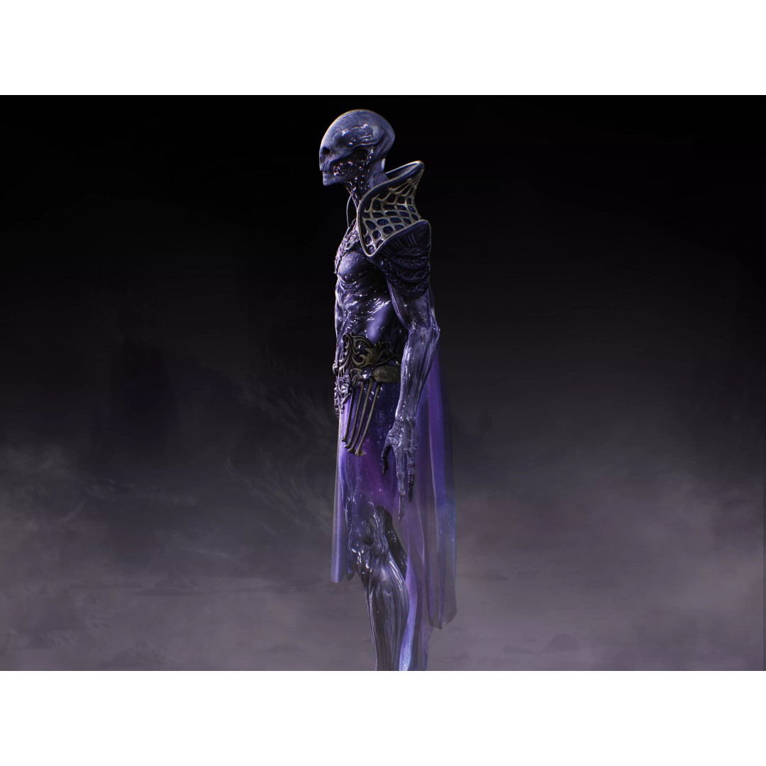Alien Starfarer 3D Model – Low Poly Rigged Sci-Fi Character, FBX - View 11