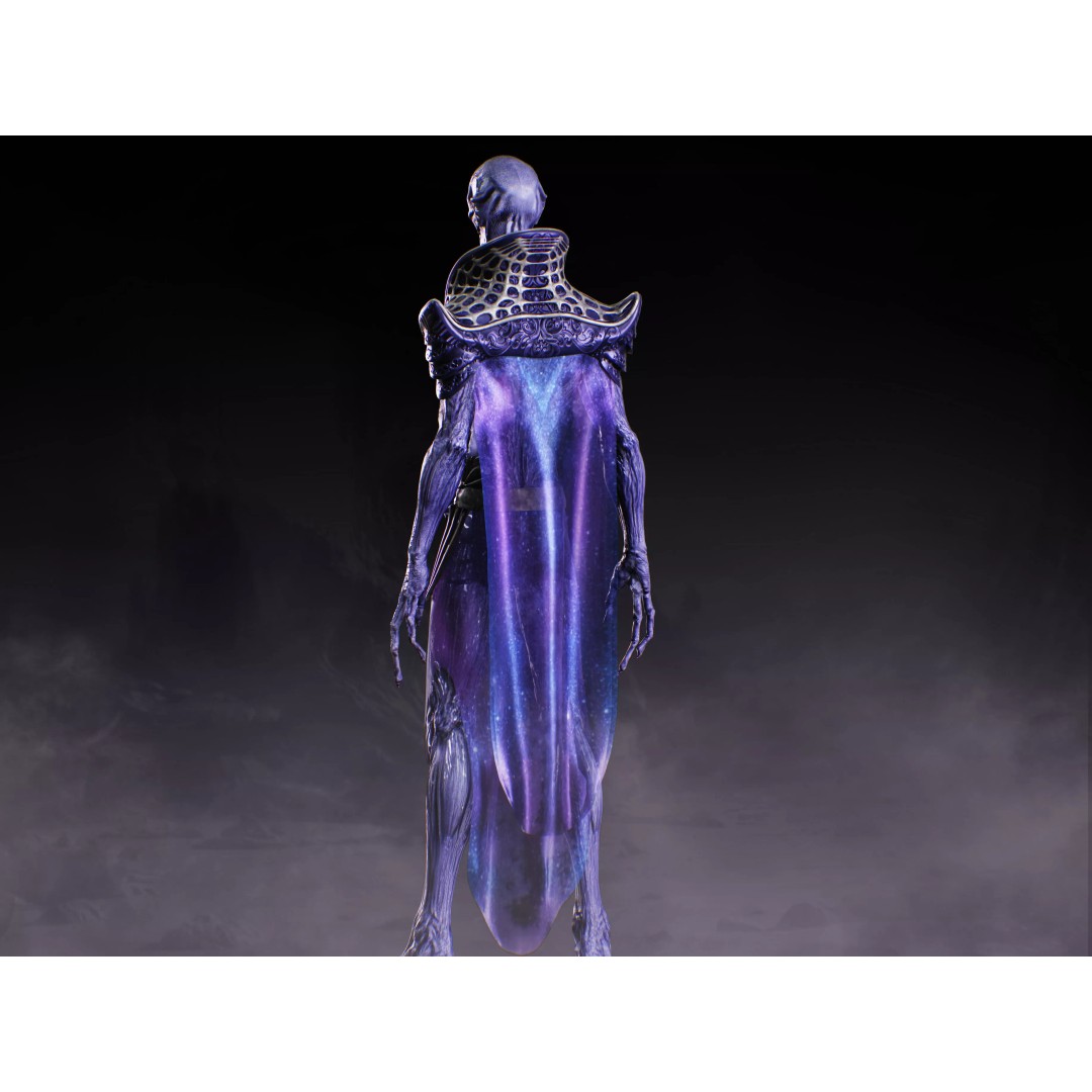Alien Starfarer 3D Model – Low Poly Rigged Sci-Fi Character, FBX - View 7