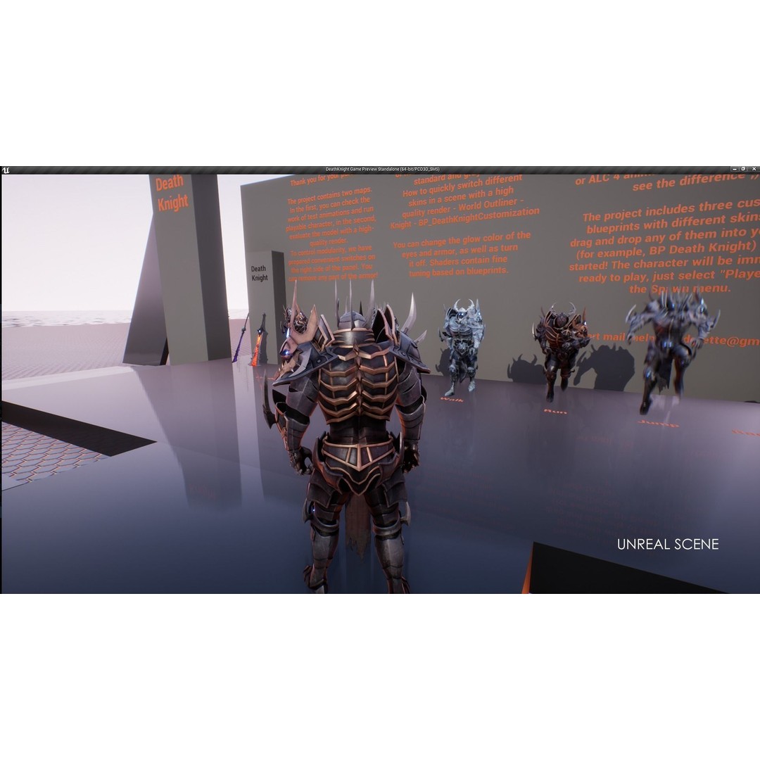 Death Knight 3D Model – Low Poly Medieval Boss Character, FBX - View 11