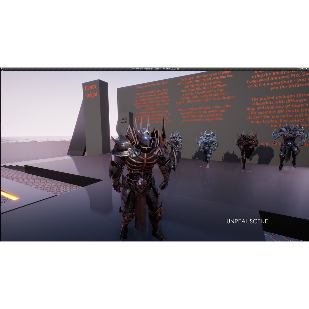Death Knight 3D Model – Low Poly Medieval Boss Character, FBX - View 12