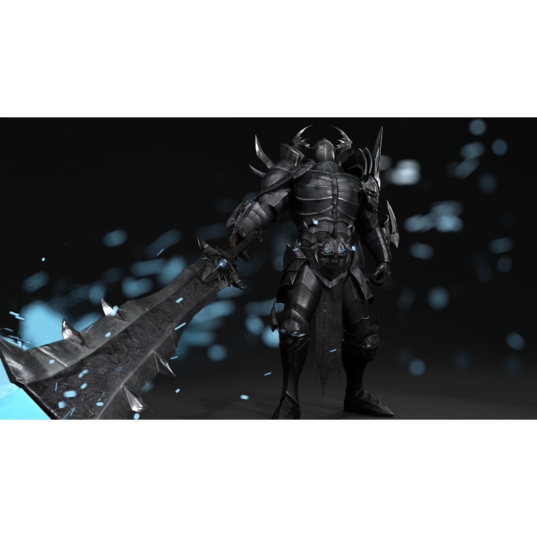 Death Knight 3D Model – Low Poly Medieval Boss Character, FBX - View 4