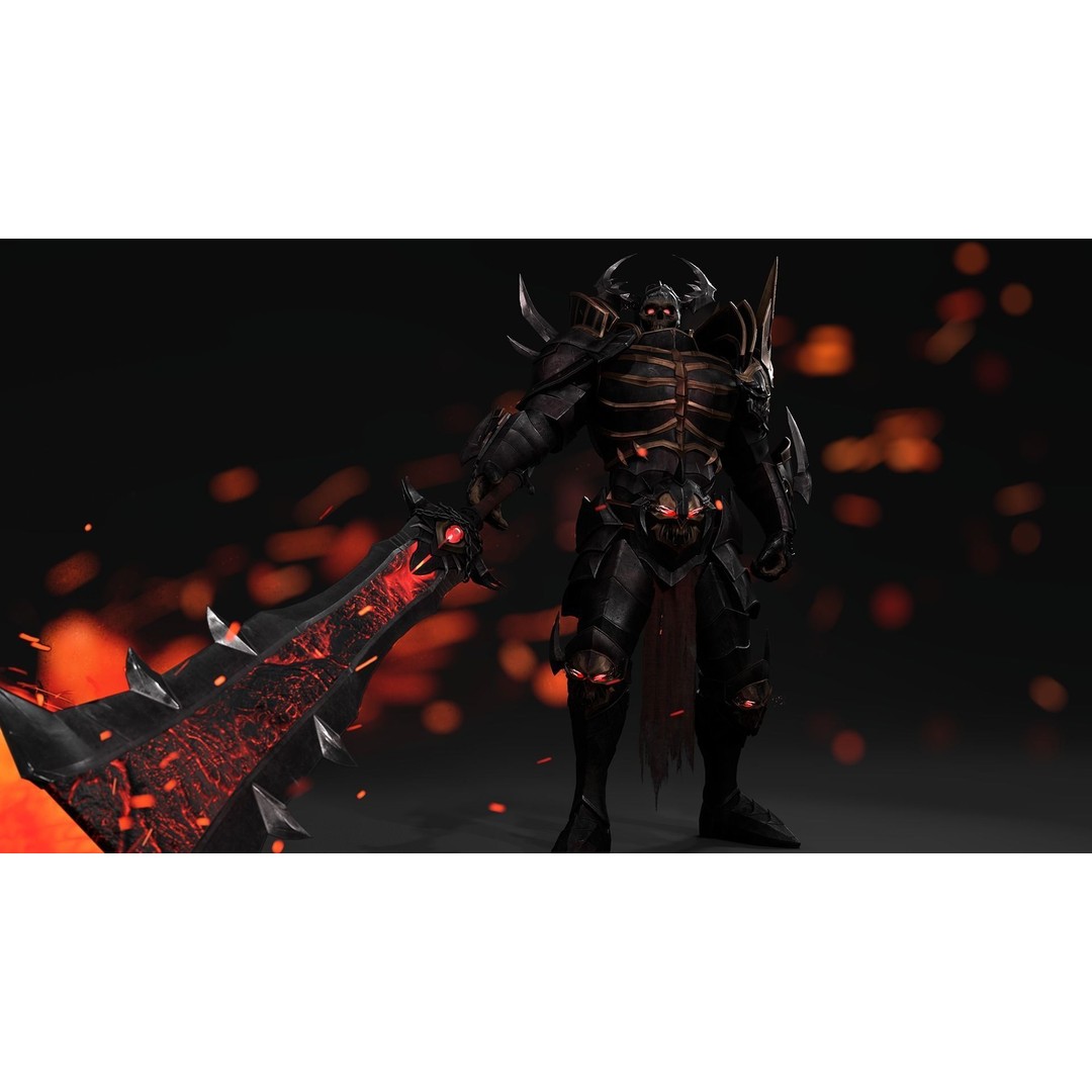 Death Knight 3D Model – Low Poly Medieval Boss Character, FBX - View 5