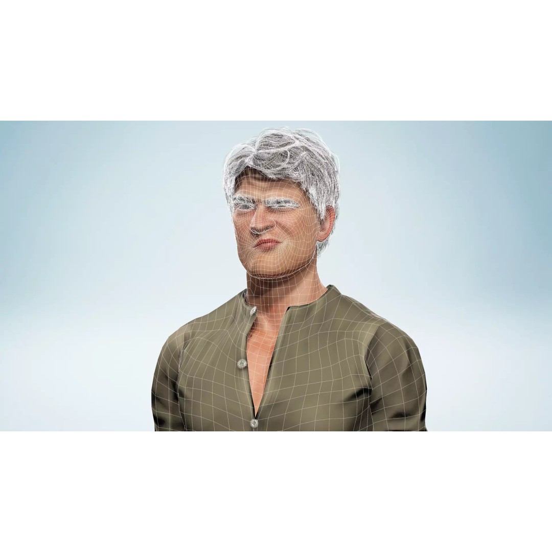 Realistic Male 3D Model – Low Poly Rigged Character for Games, FBX