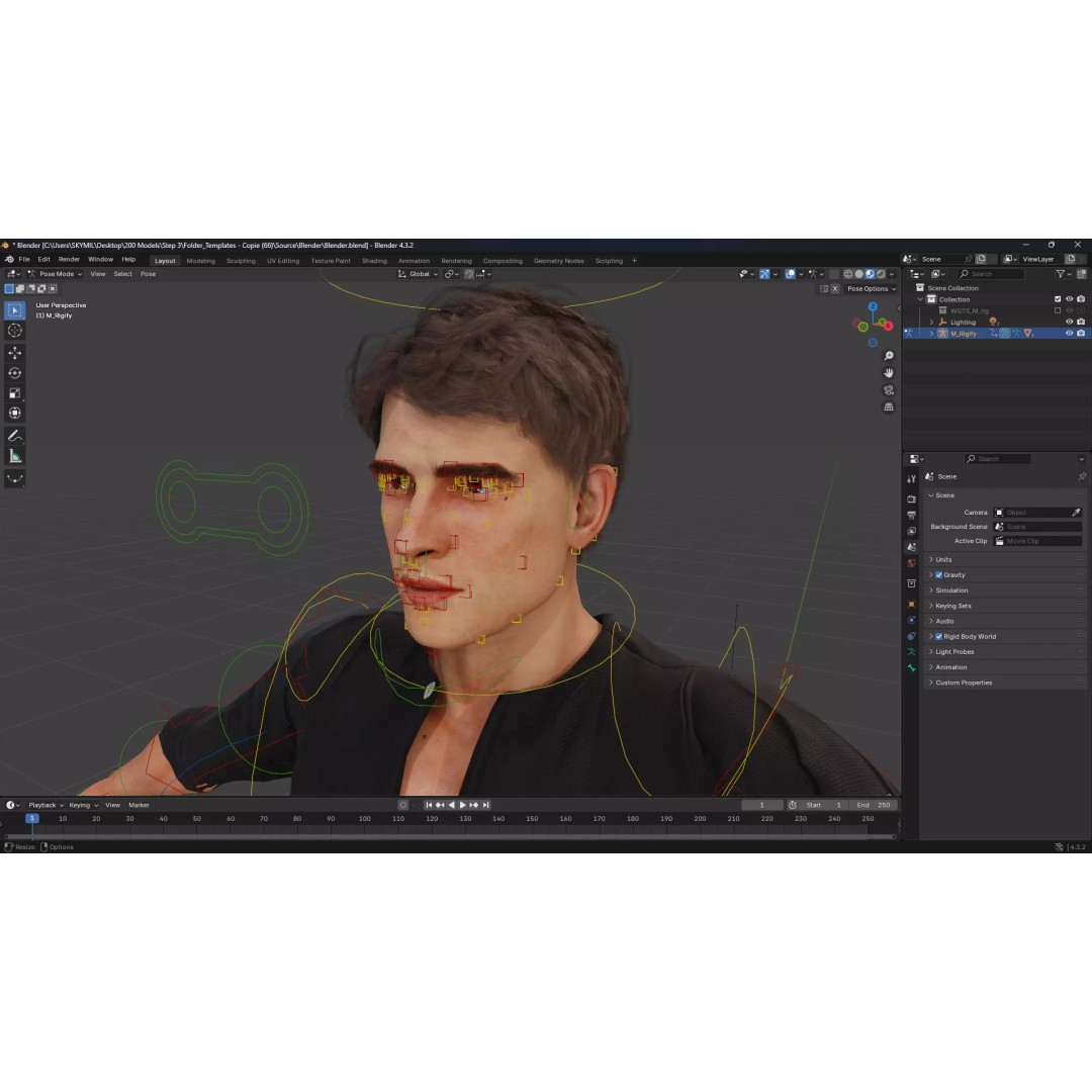 Realistic Male 3D Model – Low Poly Rigged Character for Games, FBX - View 14