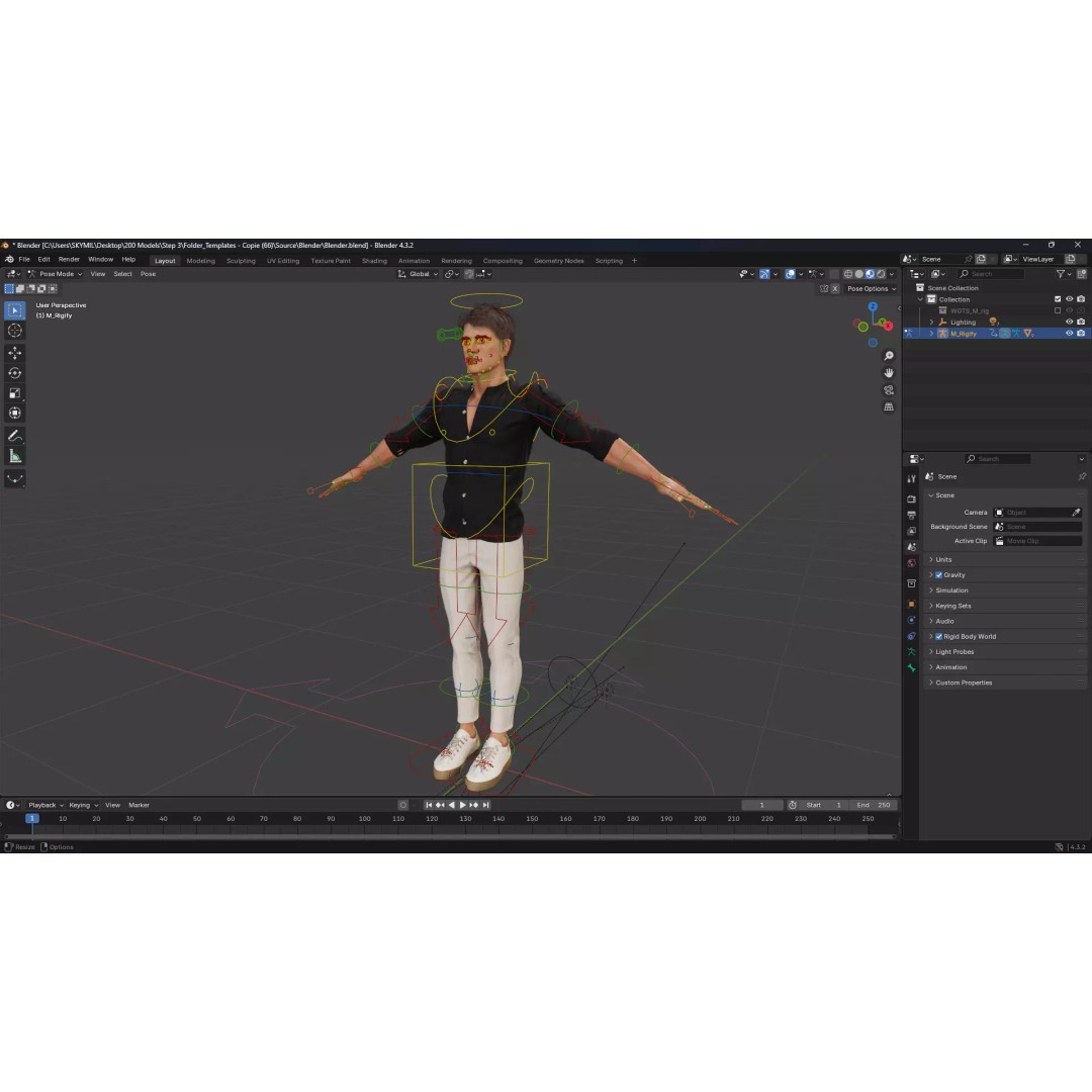 Realistic Male 3D Model – Low Poly Rigged Character for Games, FBX - View 15