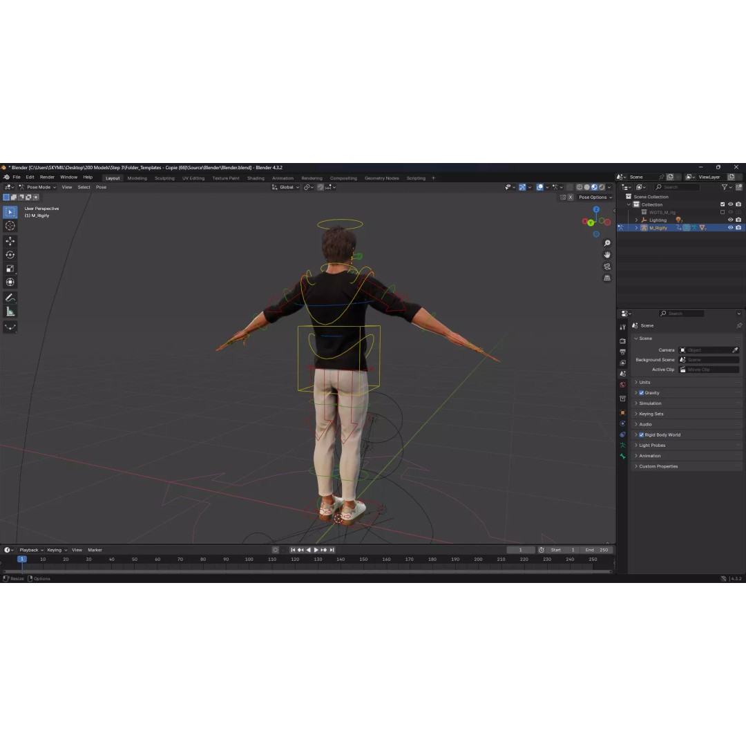 Realistic Male 3D Model – Low Poly Rigged Character for Games, FBX - View 16