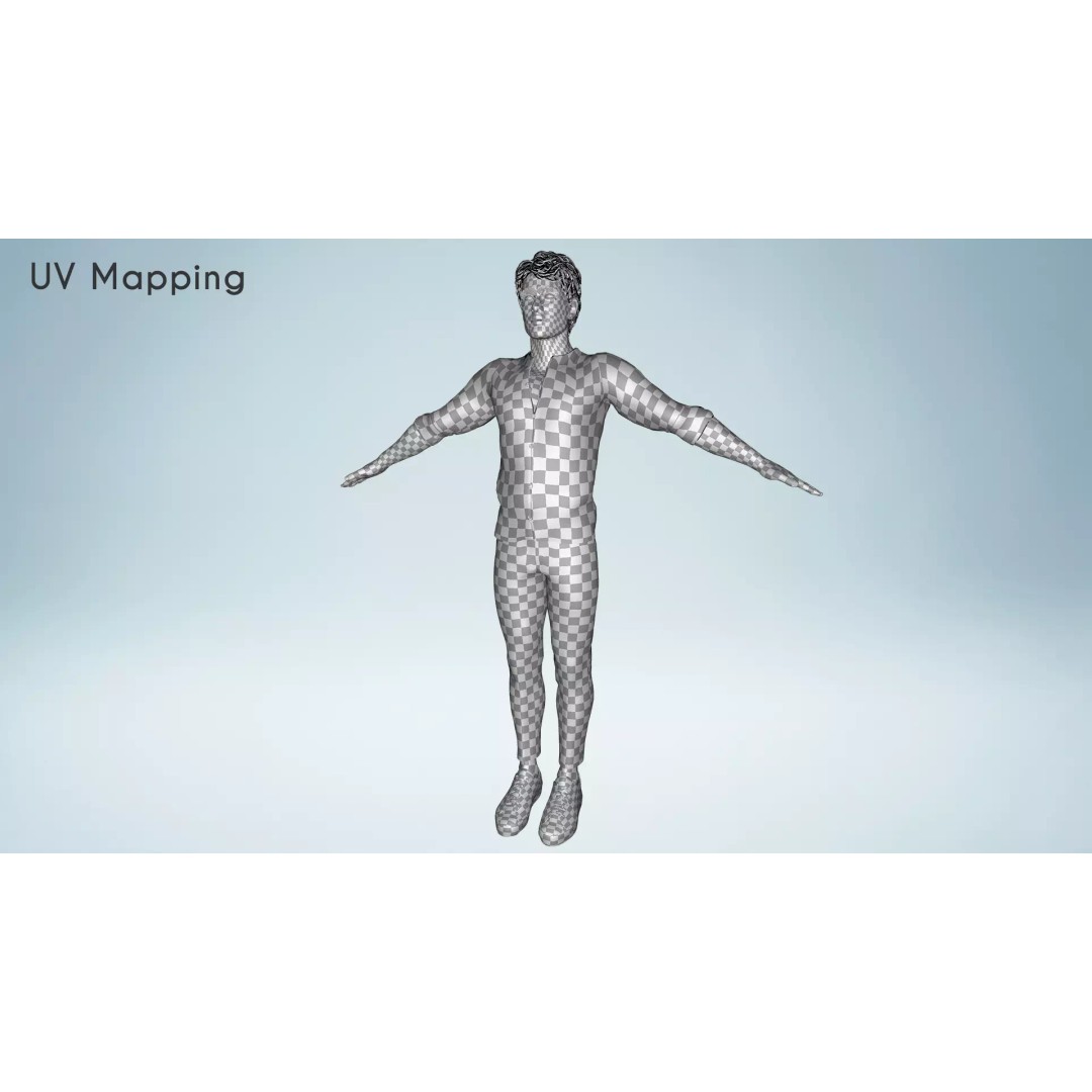 Realistic Male 3D Model – Low Poly Rigged Character for Games, FBX - View 25