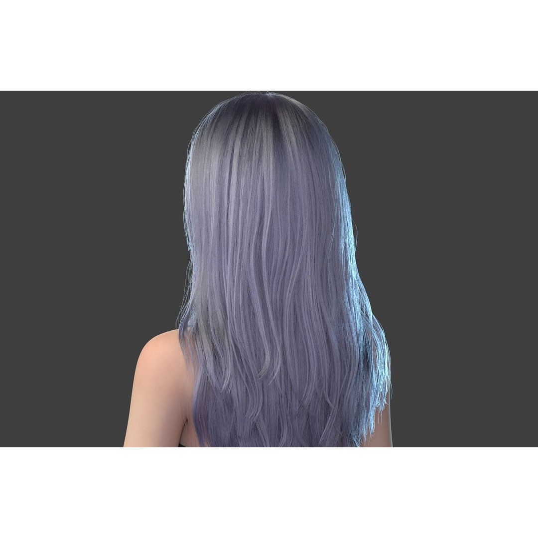 Beauty Portrait 3D Model – High Poly Character with Xgen Hair - View 6