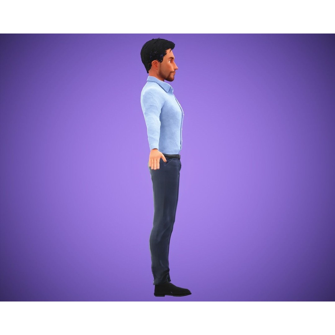 Cartoon Family 3D Model – Rigged Low-Poly Animation Pack, FBX & Blender - View 10