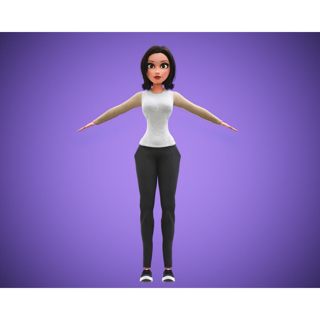 Cartoon Family 3D Model – Rigged Low-Poly Animation Pack, FBX & Blender - View 11