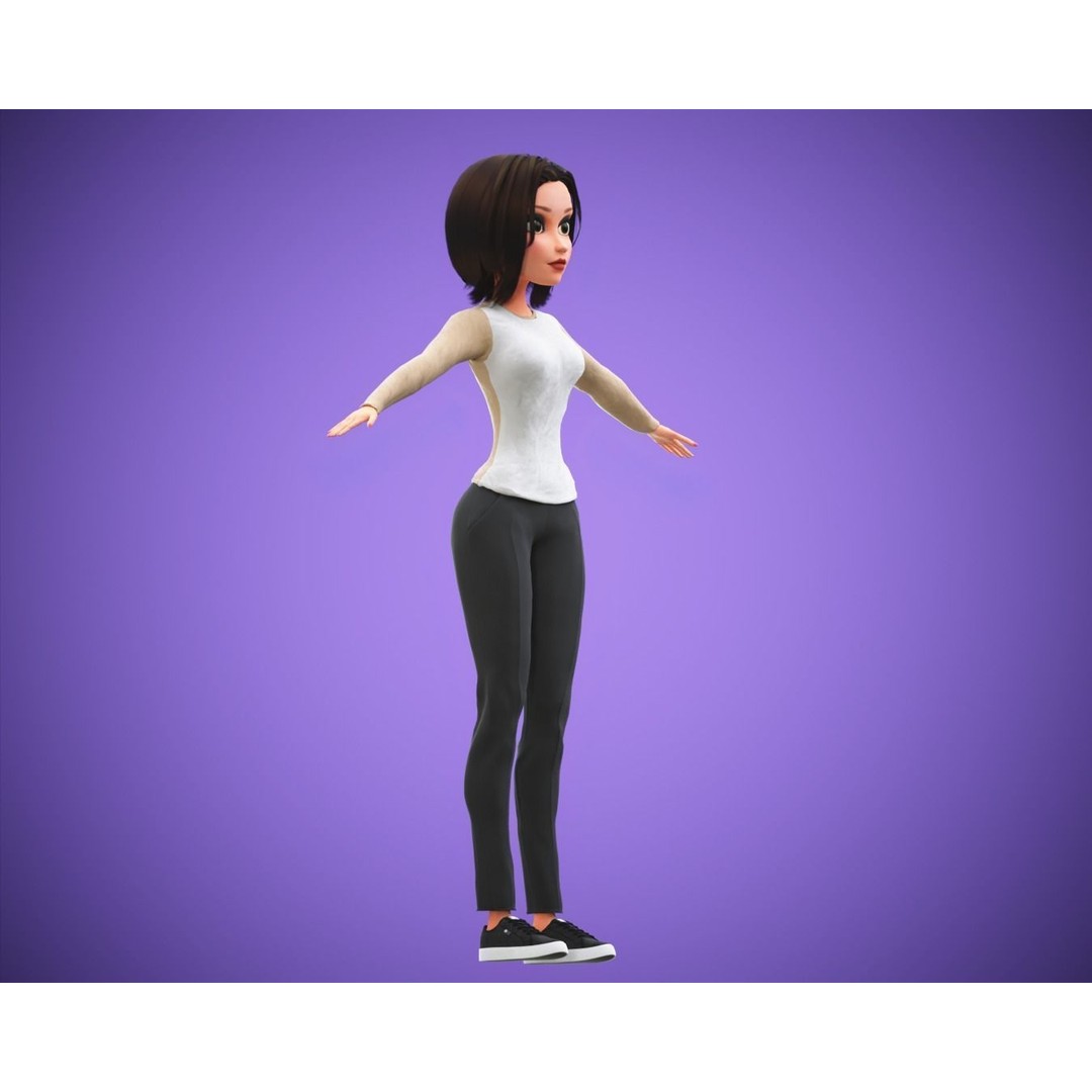 Cartoon Family 3D Model – Rigged Low-Poly Animation Pack, FBX & Blender - View 12