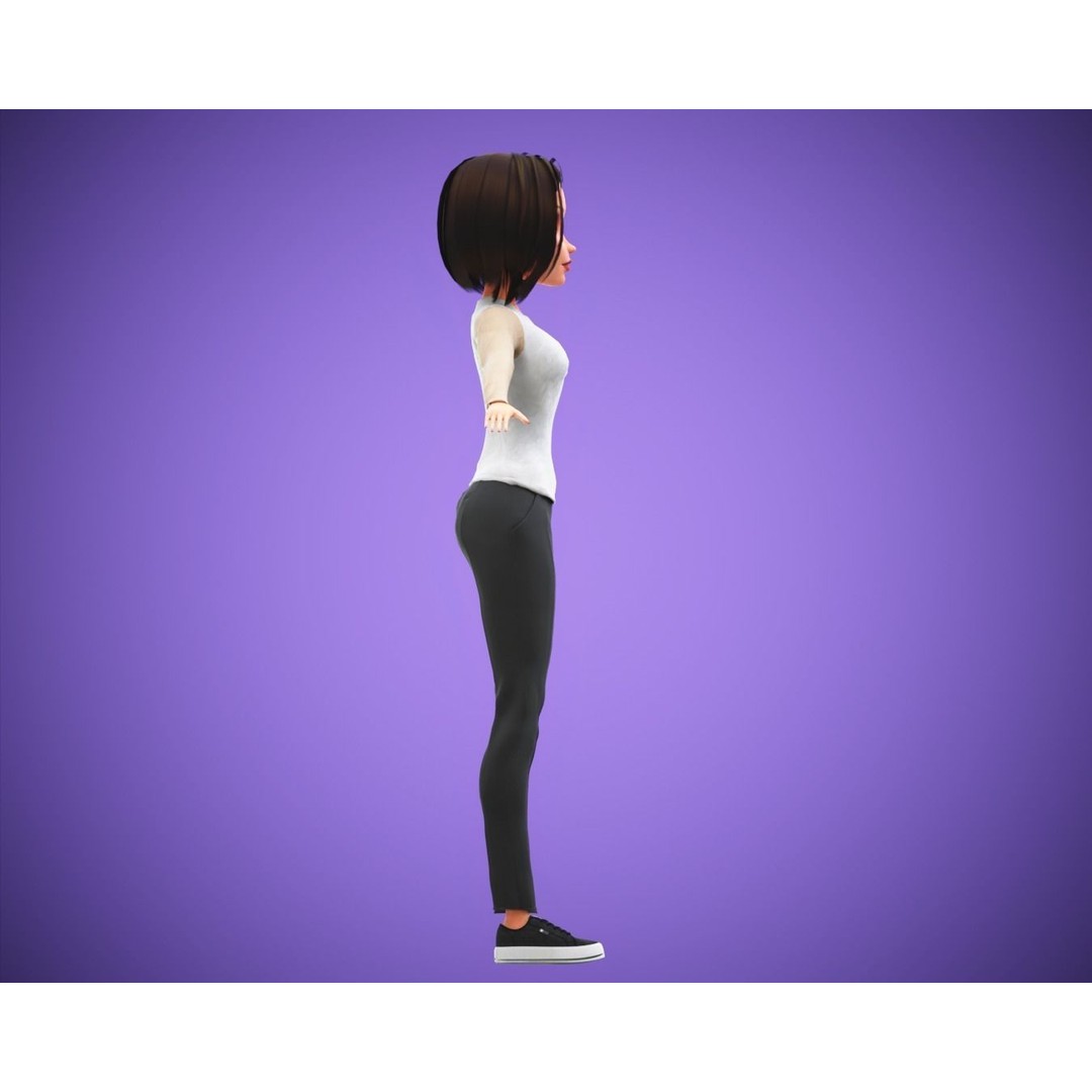 Cartoon Family 3D Model – Rigged Low-Poly Animation Pack, FBX & Blender - View 13