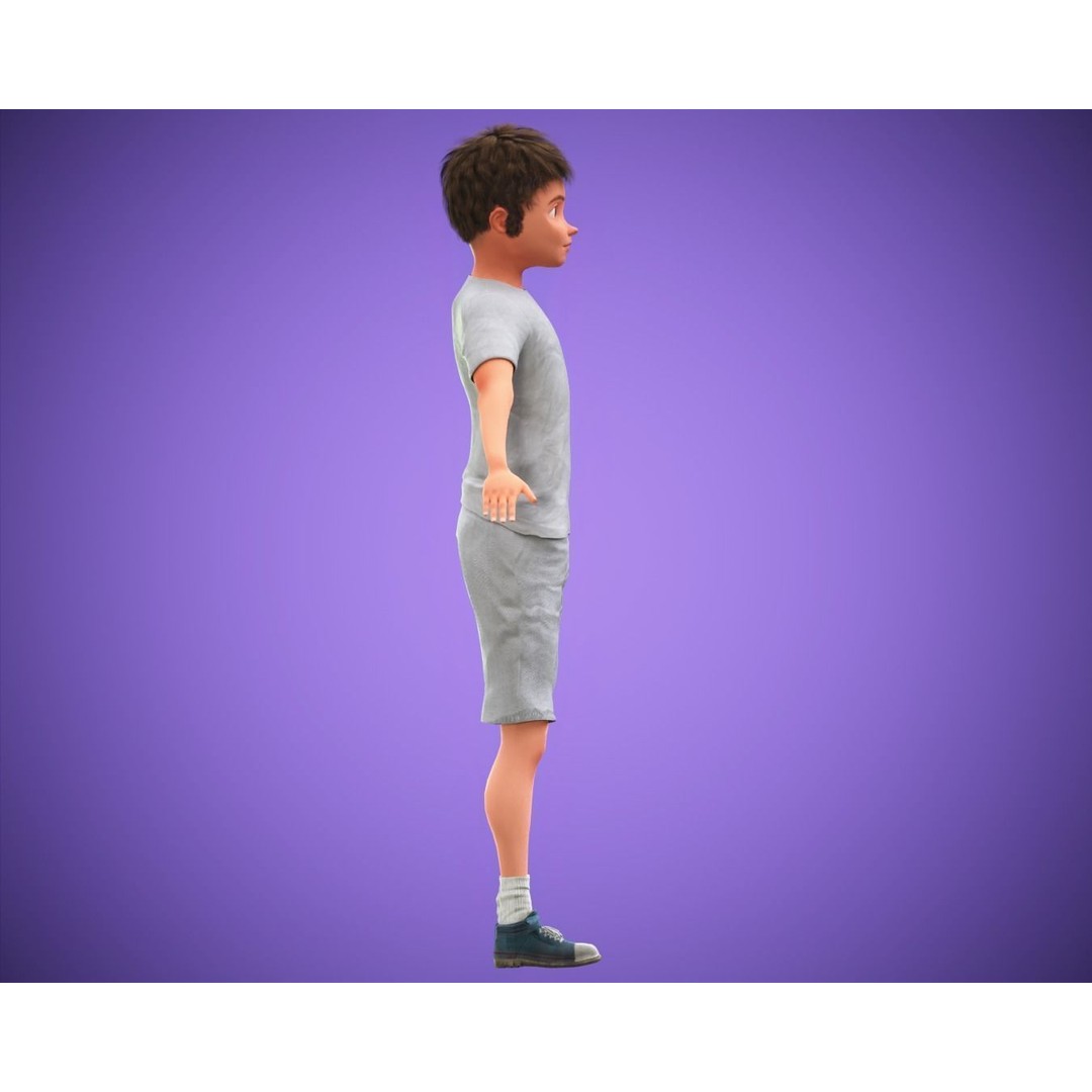 Cartoon Family 3D Model – Rigged Low-Poly Animation Pack, FBX & Blender - View 7