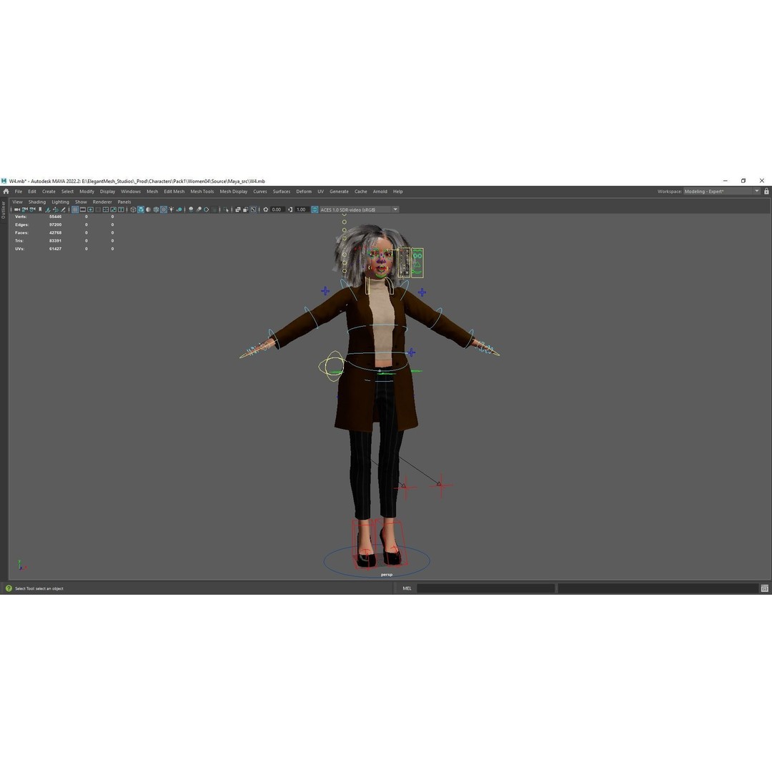 Classic Afro 3D Model – Cartoon Rigged Character, FBX, Blender - View 22