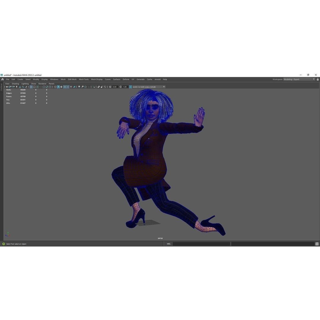 Classic Afro 3D Model – Cartoon Rigged Character, FBX, Blender - View 23
