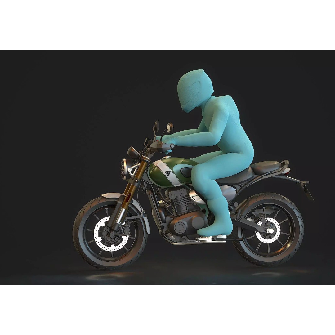 Triumph Scrambler 400 X 2024 3D Model – Detailed Base Mesh for Customization - View 12