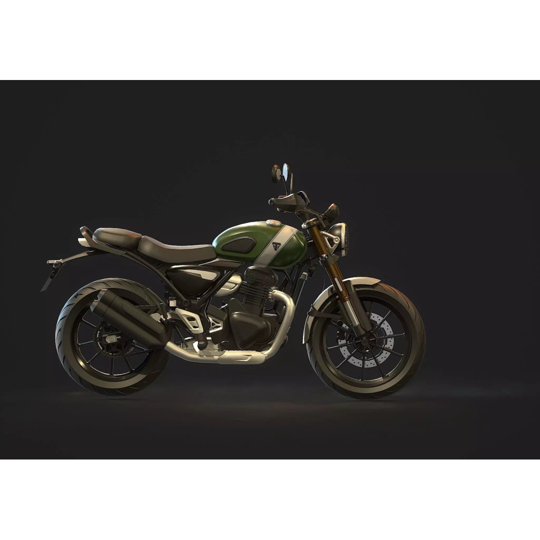 Triumph Scrambler 400 X 2024 3D Model – Detailed Base Mesh for Customization - View 5