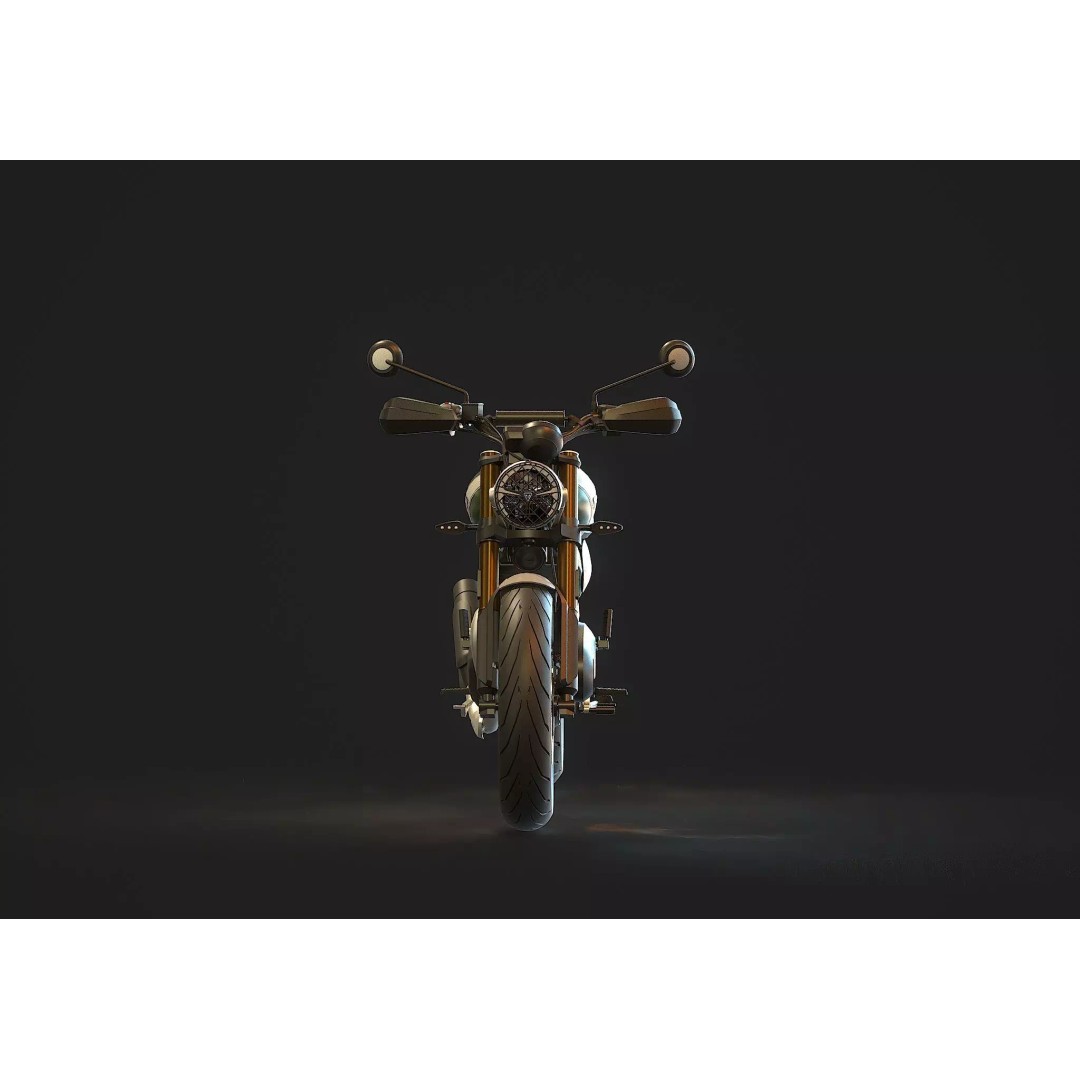 Triumph Scrambler 400 X 2024 3D Model – Detailed Base Mesh for Customization - View 6