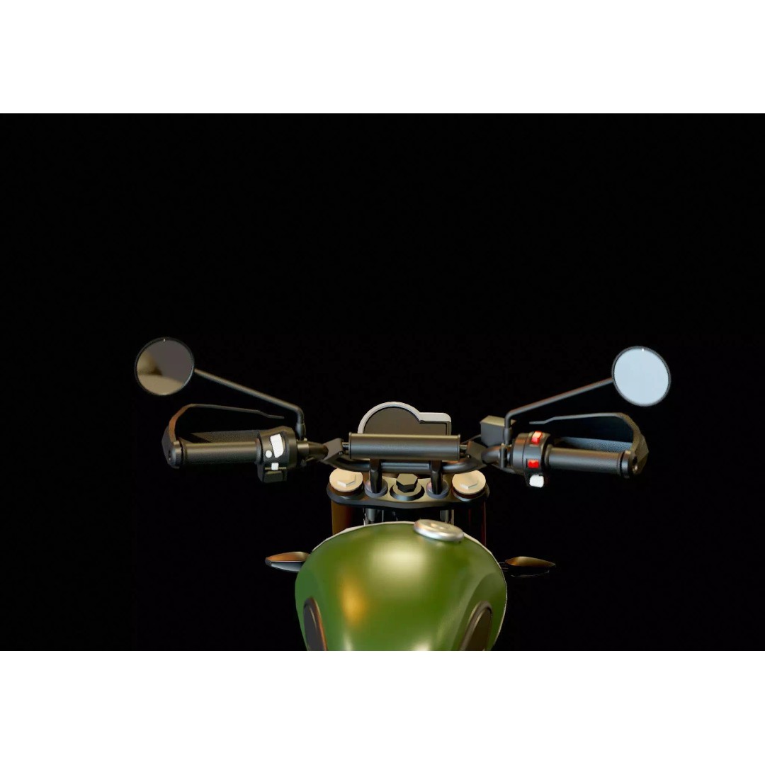 Triumph Scrambler 400 X 2024 3D Model – Detailed Base Mesh for Customization - View 9