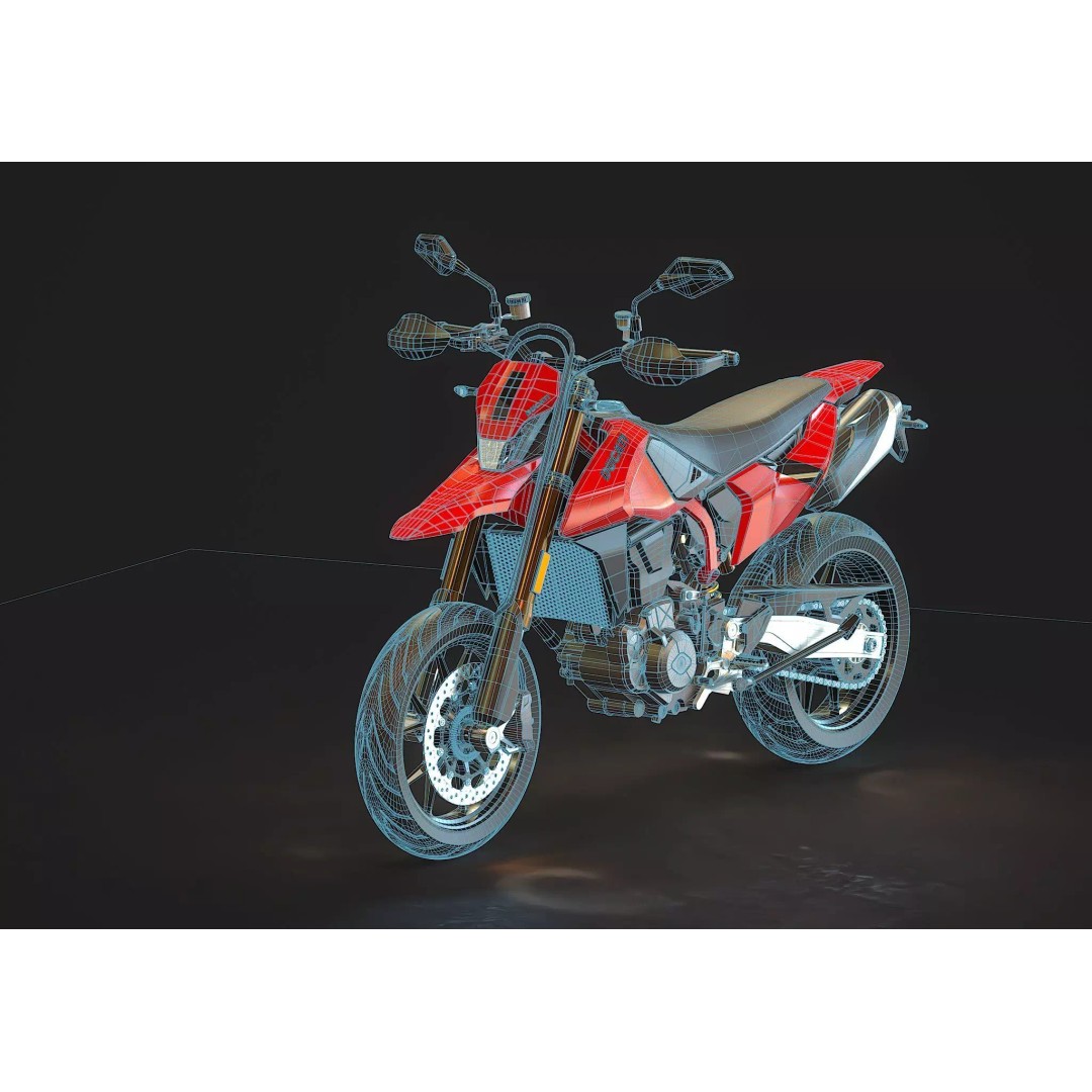 Ducati Hypermotard 698 3D Model – Detailed Base Mesh for Customization