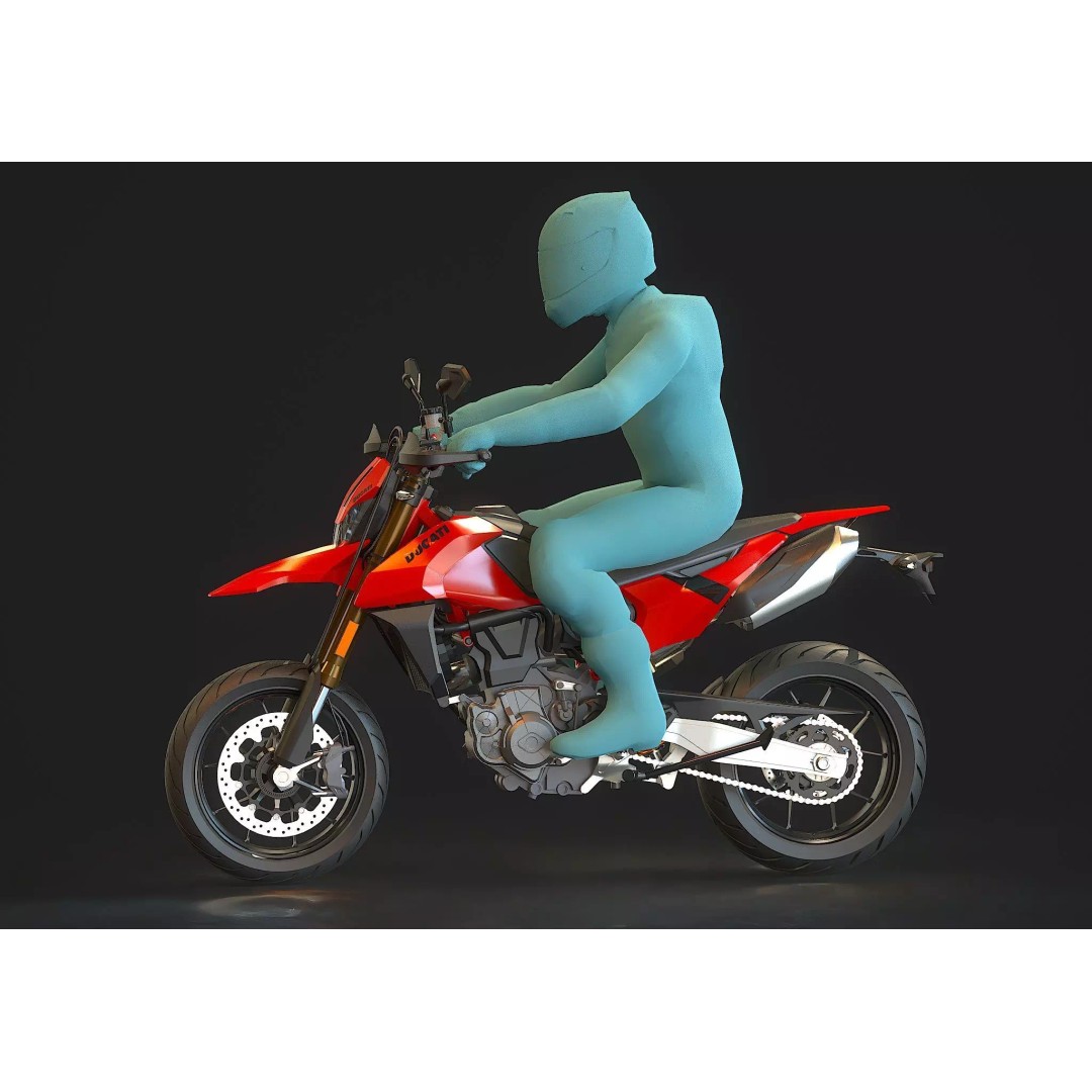 Ducati Hypermotard 698 3D Model – Detailed Base Mesh for Customization - View 12