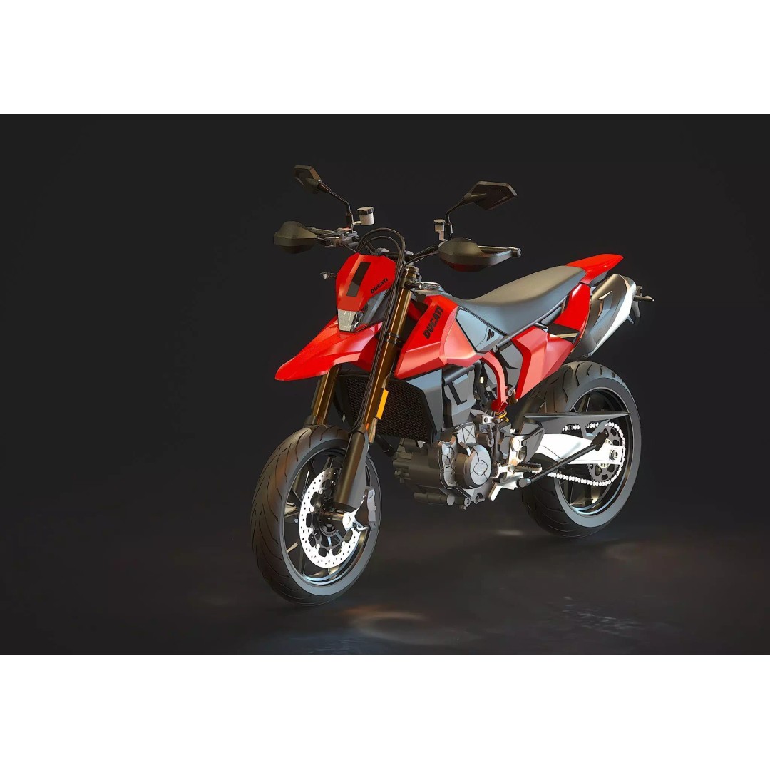 Ducati Hypermotard 698 3D Model – Detailed Base Mesh for Customization - View 2