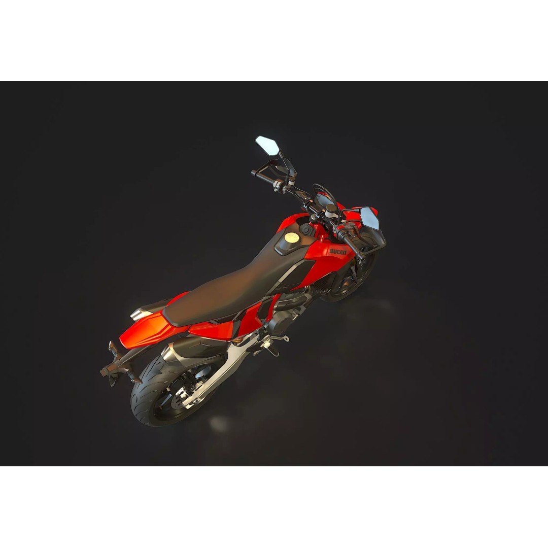 Ducati Hypermotard 698 3D Model – Detailed Base Mesh for Customization - View 4