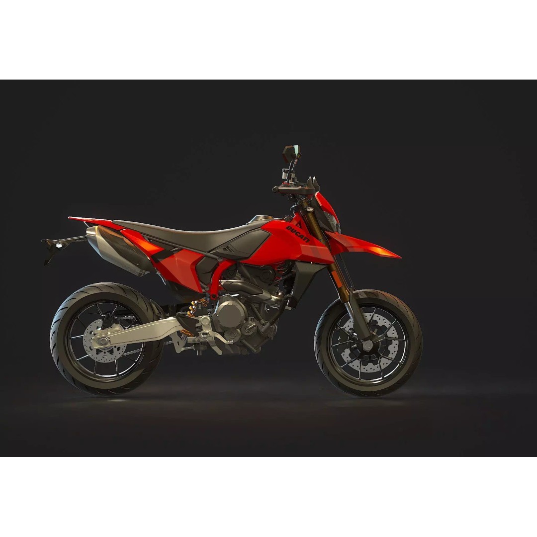 Ducati Hypermotard 698 3D Model – Detailed Base Mesh for Customization - View 5