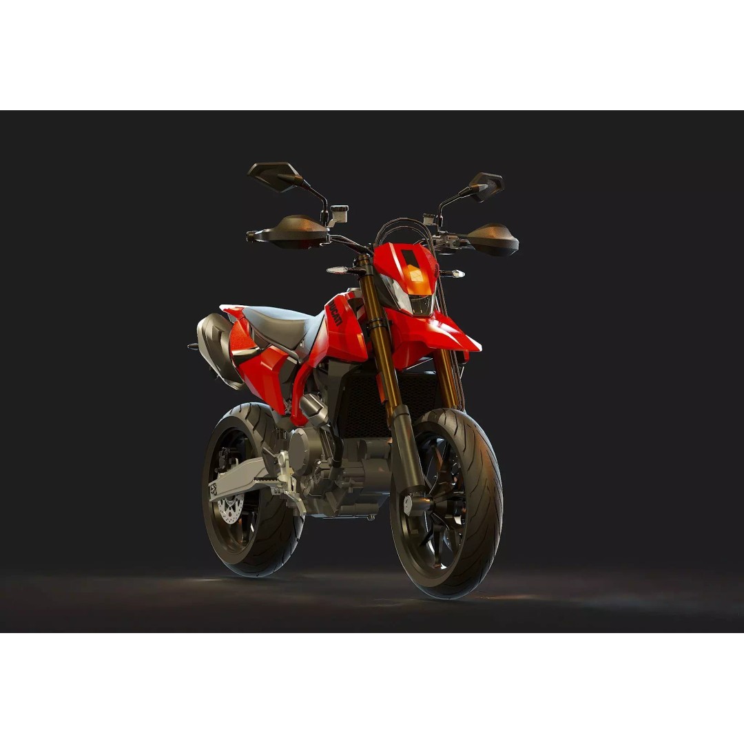 Ducati Hypermotard 698 3D Model – Detailed Base Mesh for Customization - View 8