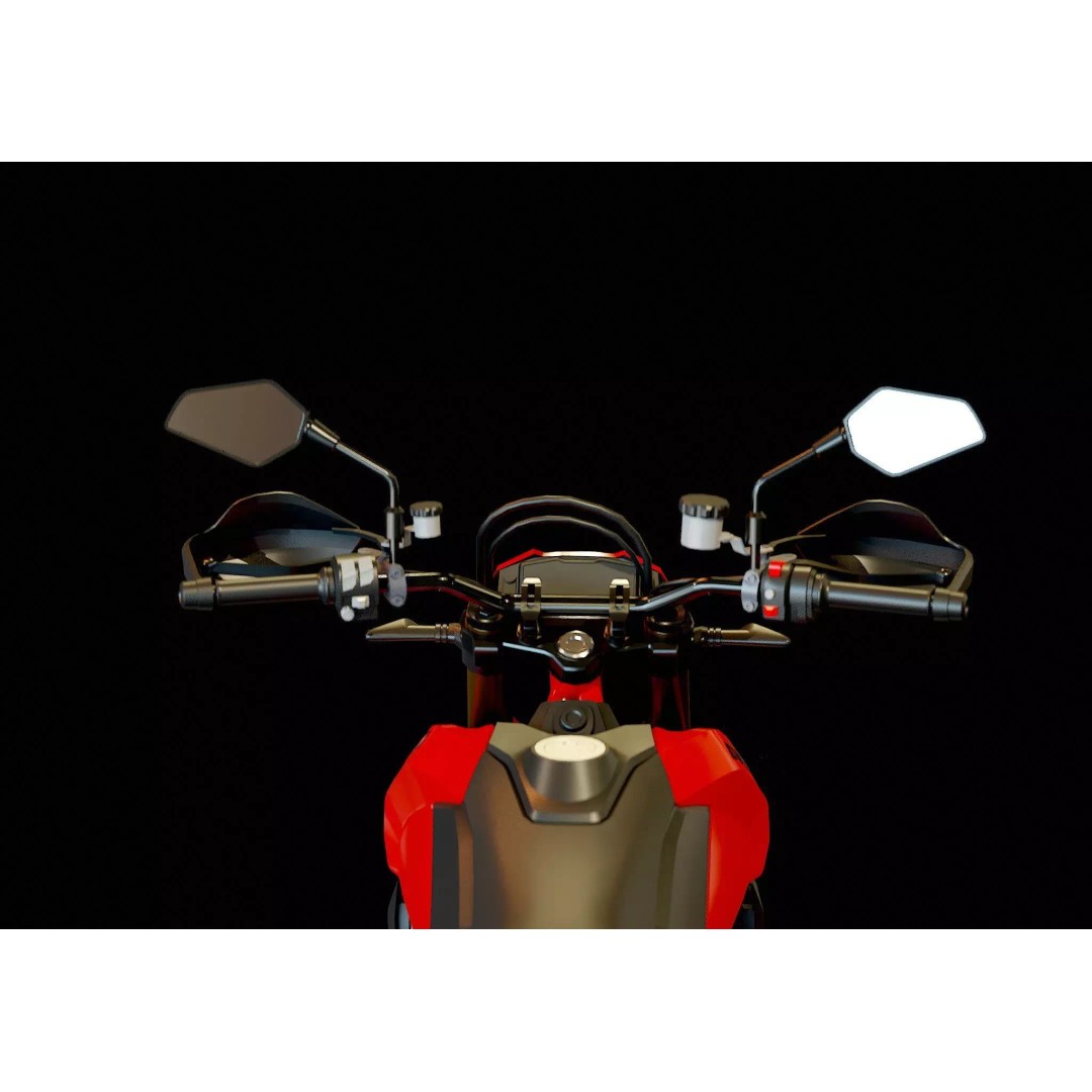 Ducati Hypermotard 698 3D Model – Detailed Base Mesh for Customization - View 9