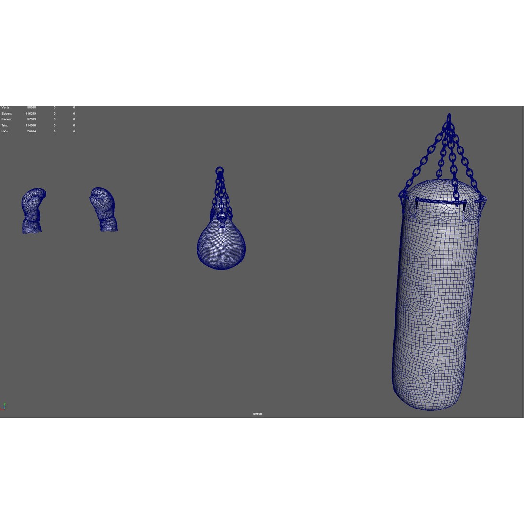 Boxing Equipment 3D Model – High Poly Game Asset, PBR Textures - View 10