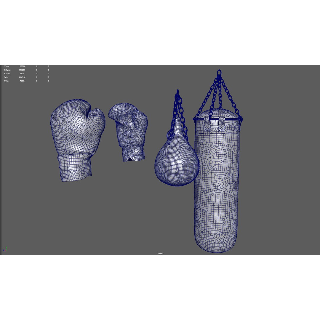 Boxing Equipment 3D Model – High Poly Game Asset, PBR Textures - View 11