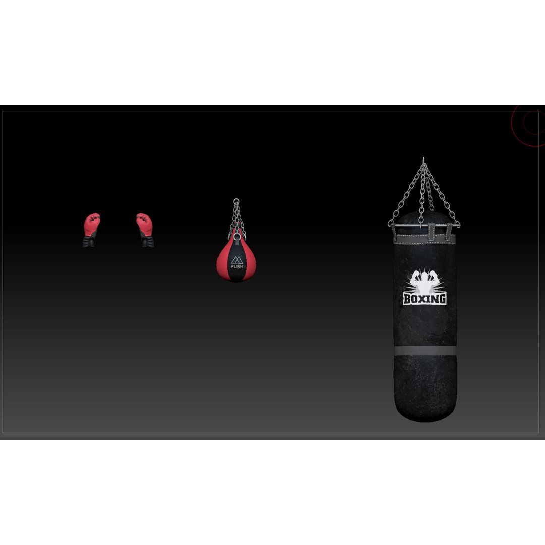 Boxing Equipment 3D Model – High Poly Game Asset, PBR Textures - View 14