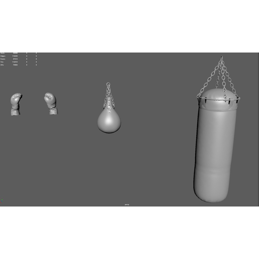 Boxing Equipment 3D Model – High Poly Game Asset, PBR Textures - View 8