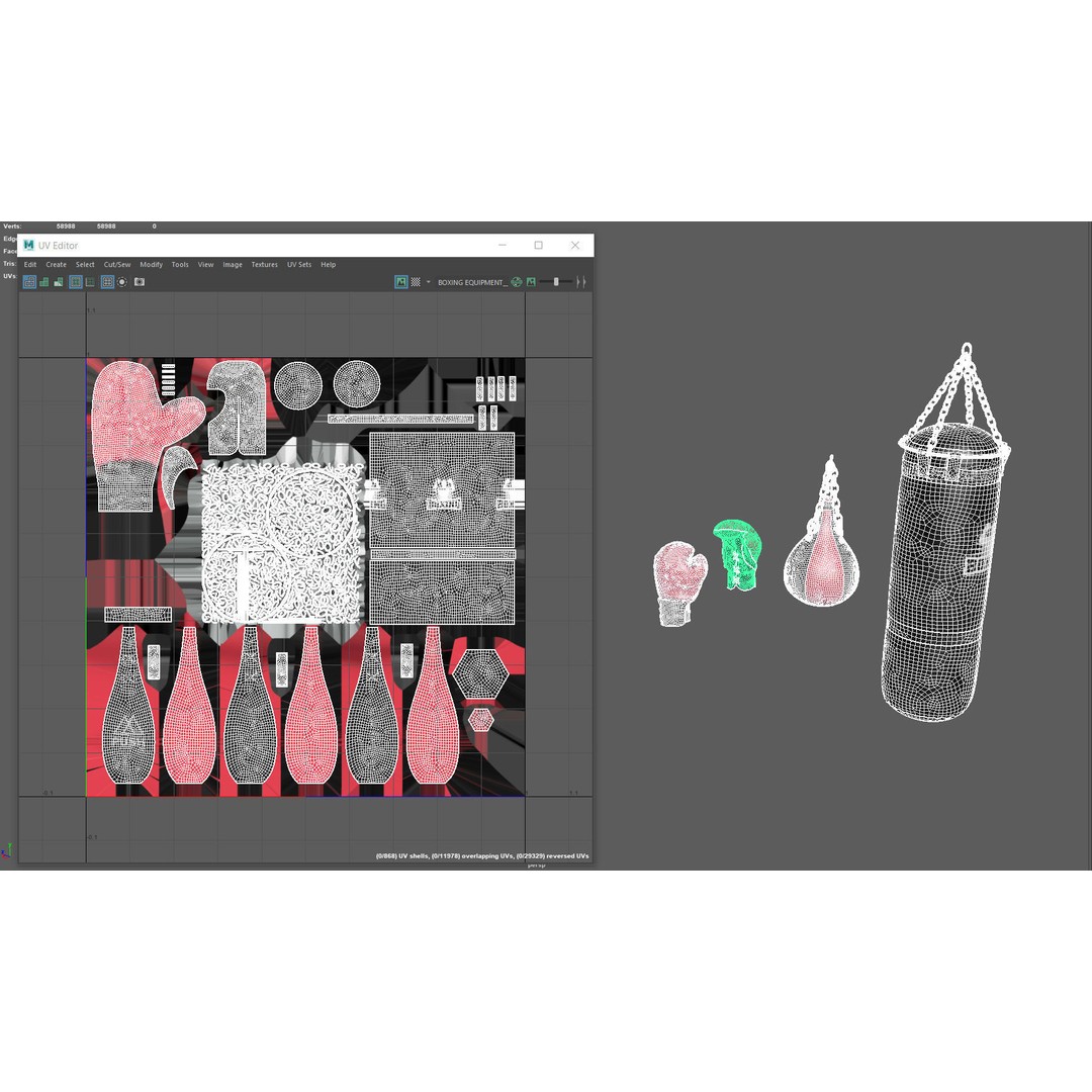 Boxing Equipment 3D Model – High Poly Game Asset, PBR Textures - View 9