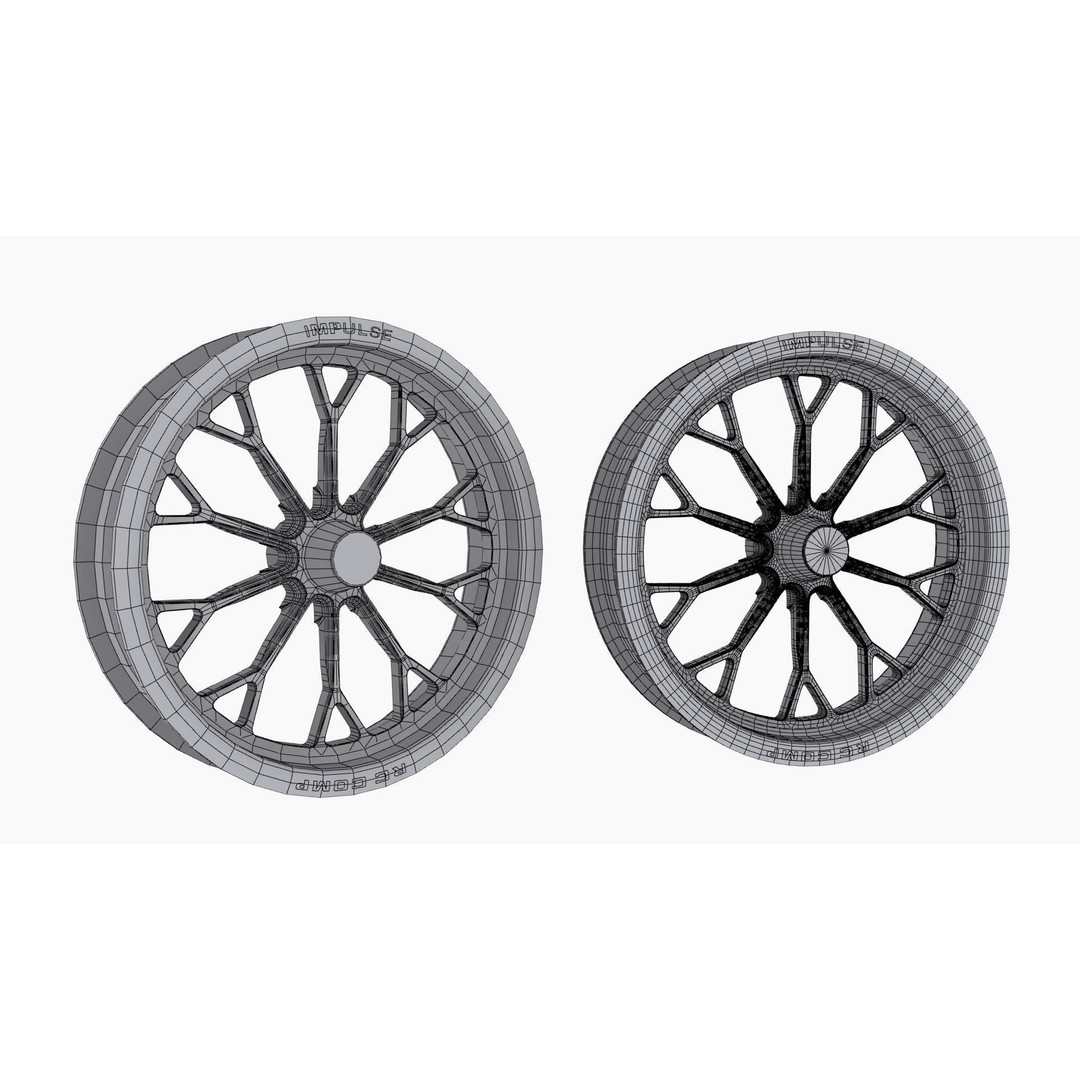 RC Components Impulse Drag Front Wheel 3D Model – Low Poly Game Asset, FBX