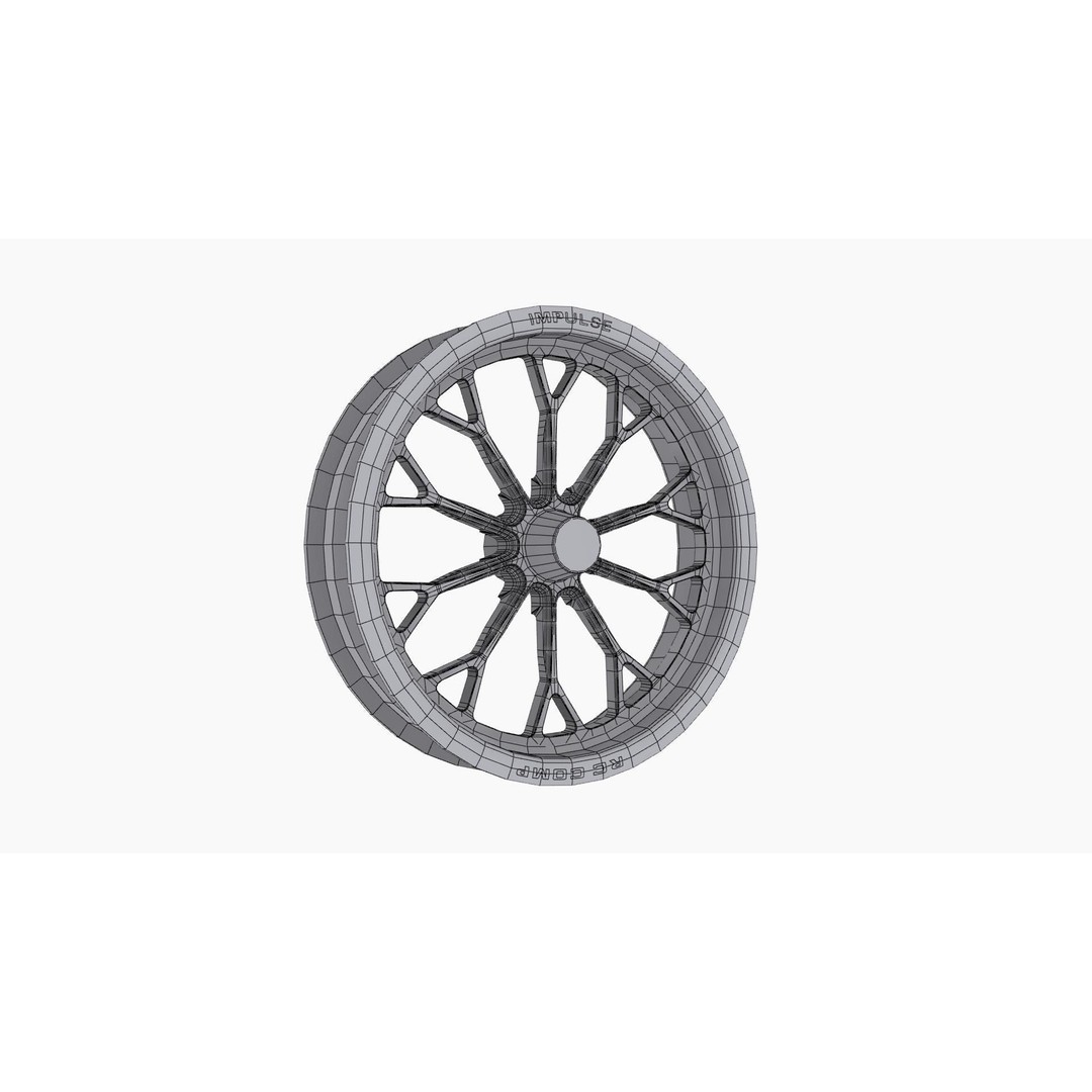 RC Components Impulse Drag Front Wheel 3D Model – Low Poly Game Asset, FBX - View 11