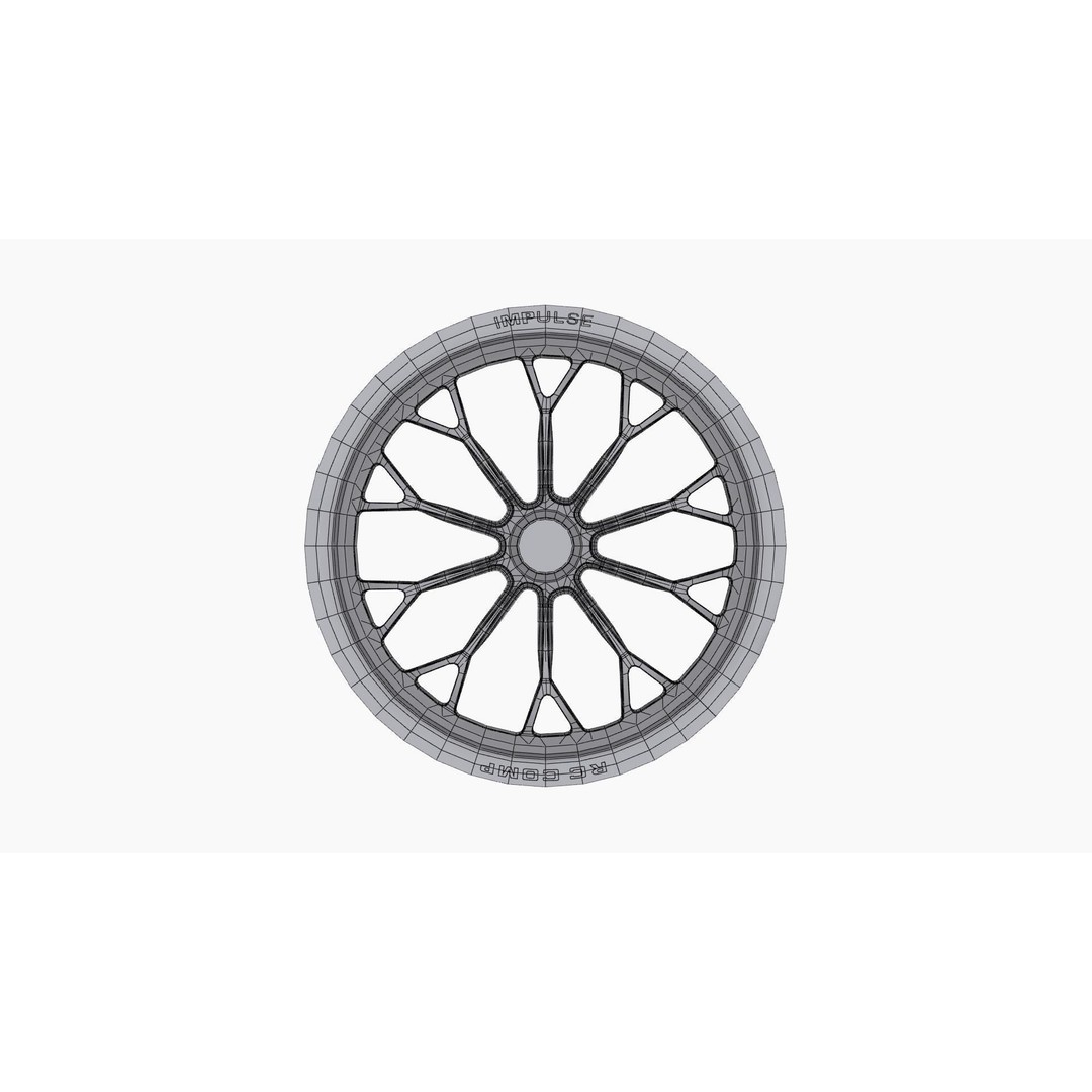 RC Components Impulse Drag Front Wheel 3D Model – Low Poly Game Asset, FBX - View 12