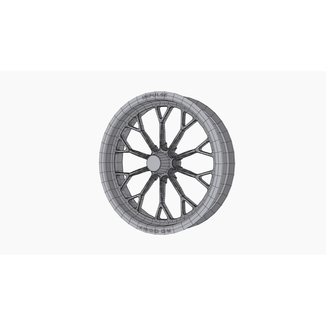 RC Components Impulse Drag Front Wheel 3D Model – Low Poly Game Asset, FBX - View 13