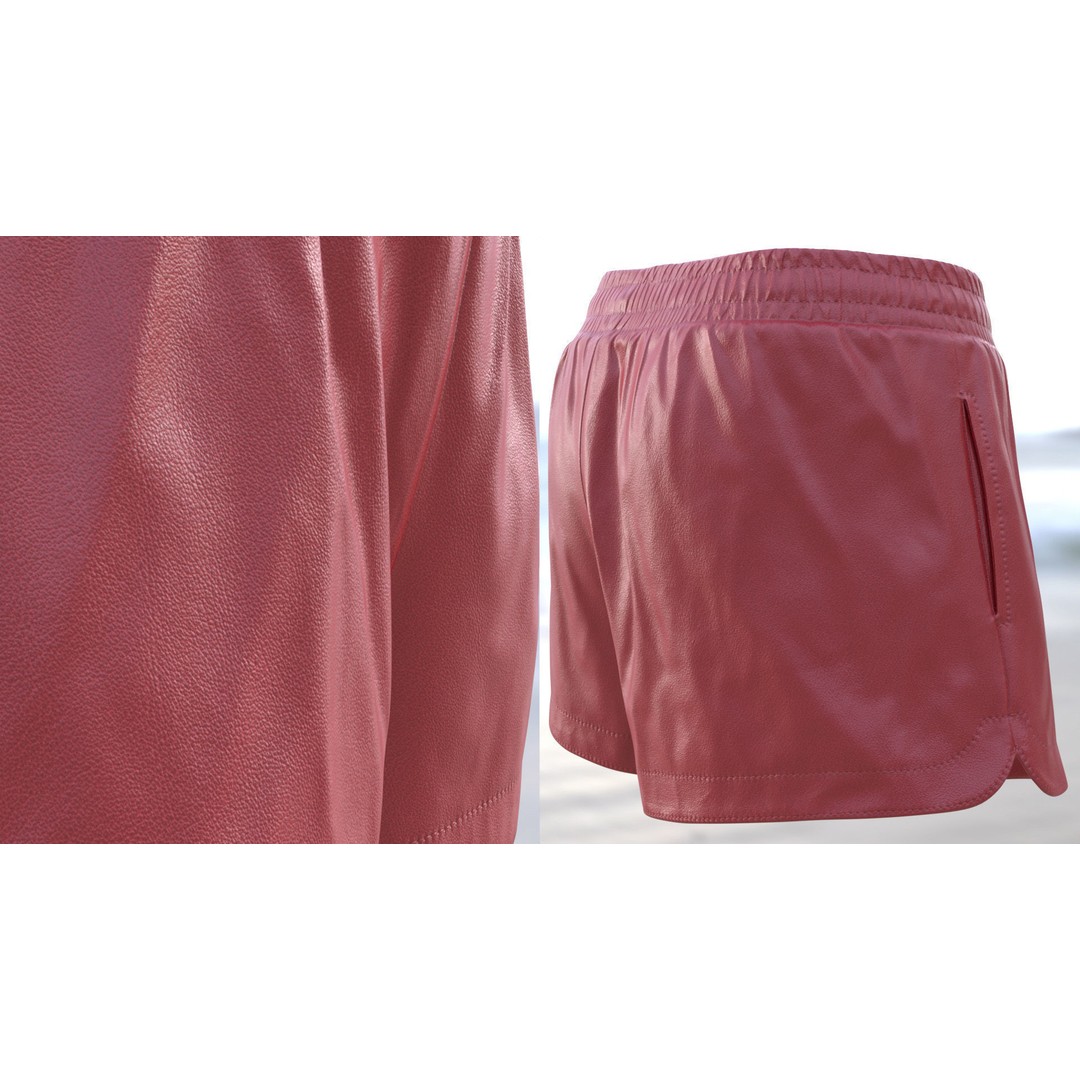 Shorts 104 3D Model – Rigged Low-Poly Clothing for Metahumans & UE5 - View 14