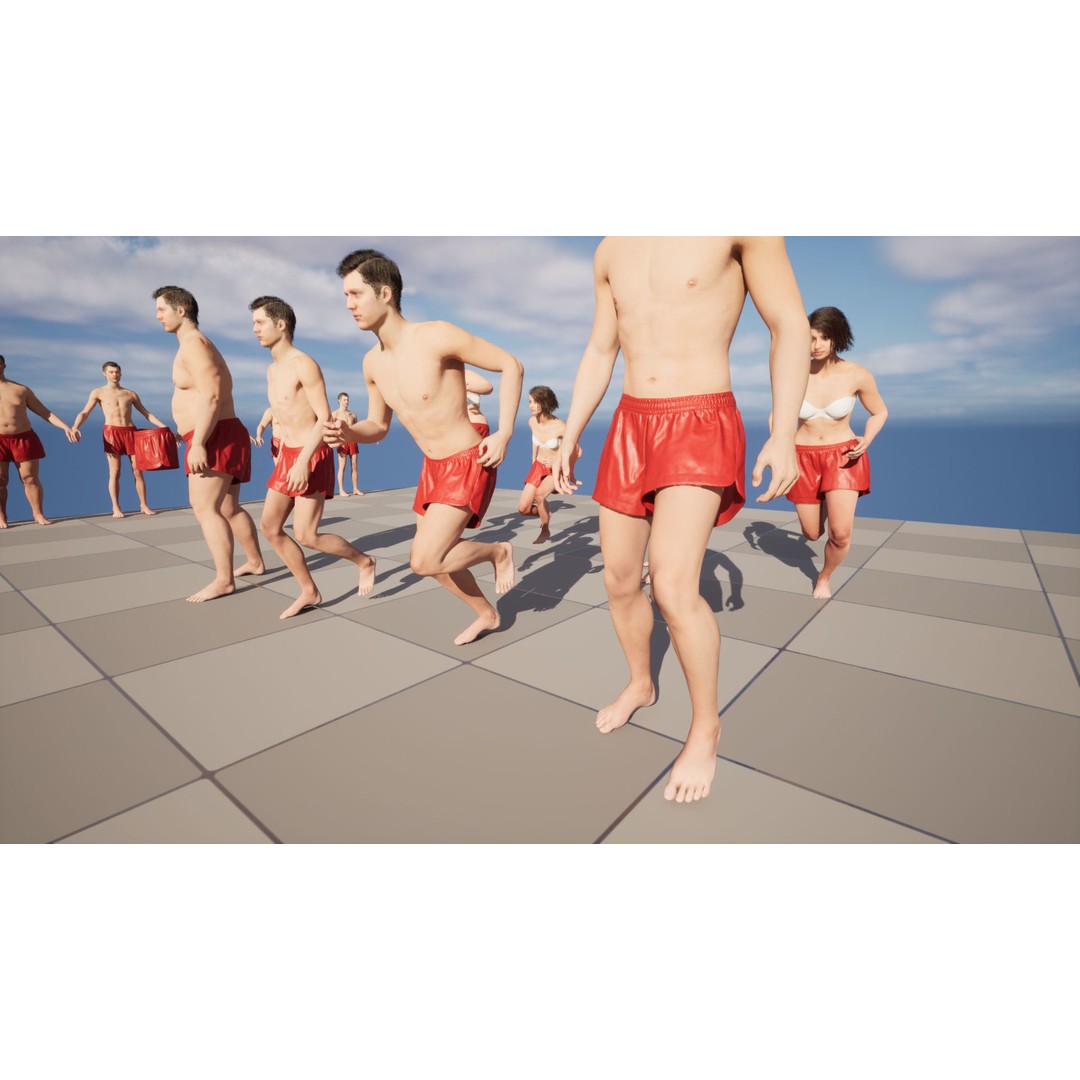 Shorts 104 3D Model – Rigged Low-Poly Clothing for Metahumans & UE5 - View 16