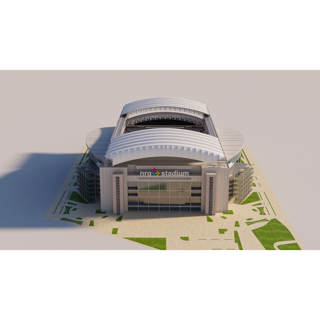 NRG Stadium 3D Model – High Poly Game-Ready Asset, FBX, OBJ, Blender - View 10