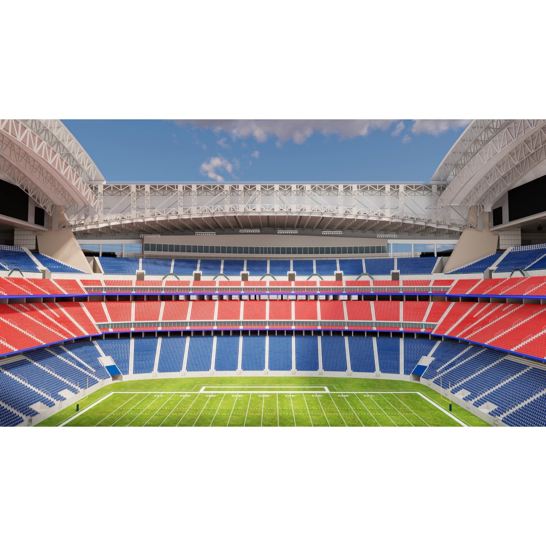 NRG Stadium 3D Model – High Poly Game-Ready Asset, FBX, OBJ, Blender - View 13