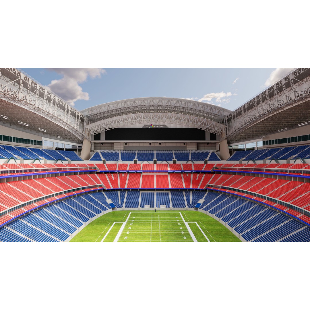 NRG Stadium 3D Model – High Poly Game-Ready Asset, FBX, OBJ, Blender - View 14