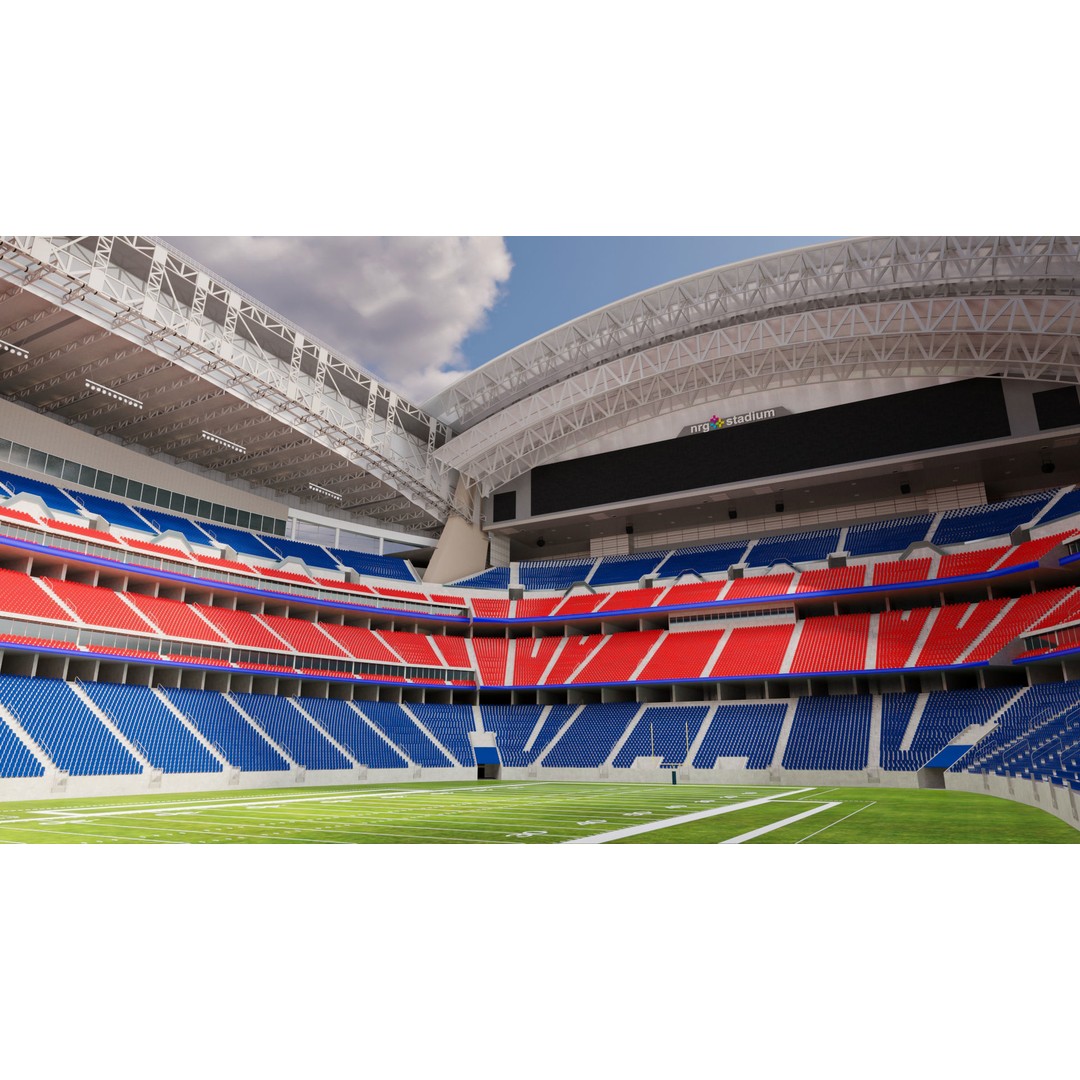 NRG Stadium 3D Model – High Poly Game-Ready Asset, FBX, OBJ, Blender - View 4