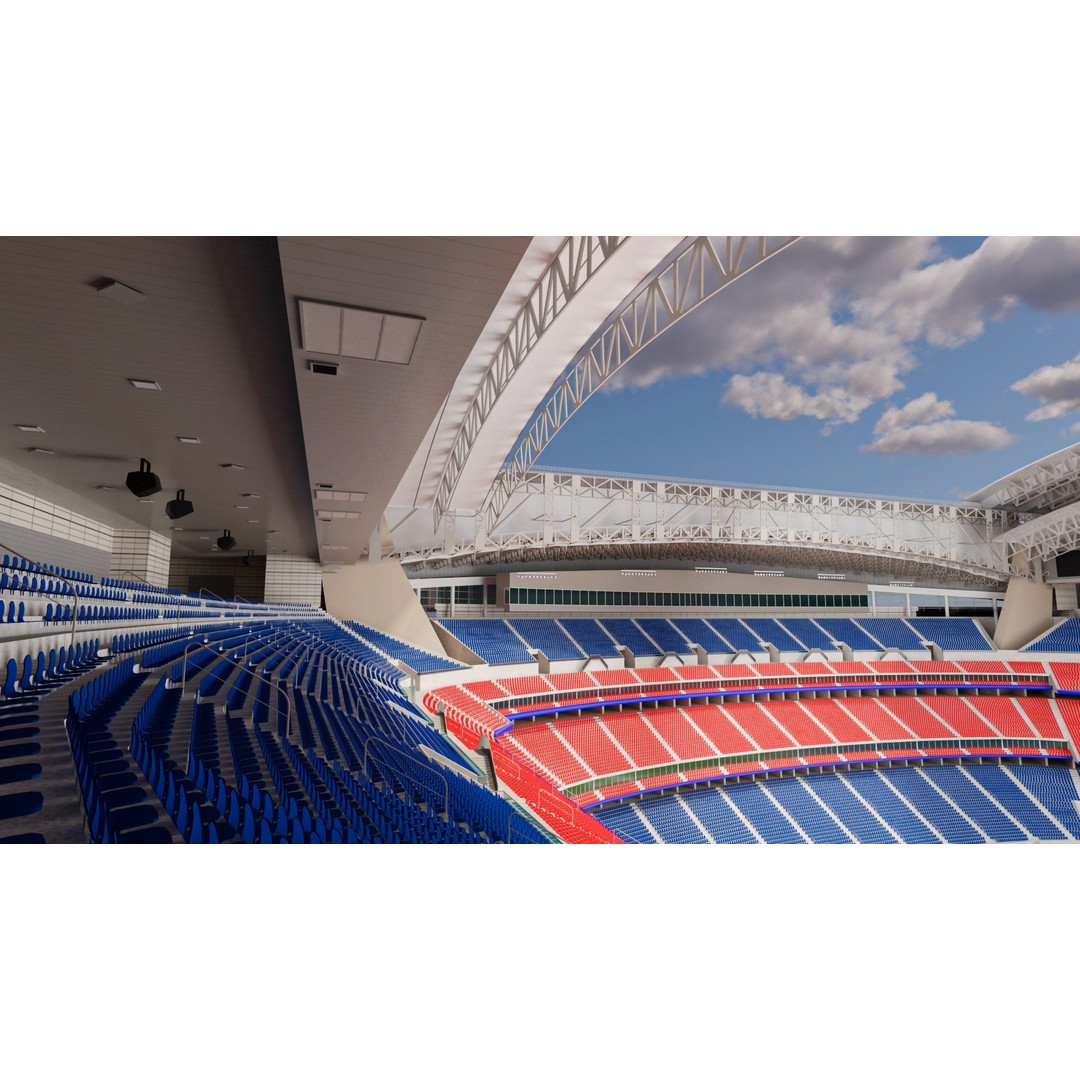 NRG Stadium 3D Model – High Poly Game-Ready Asset, FBX, OBJ, Blender - View 5