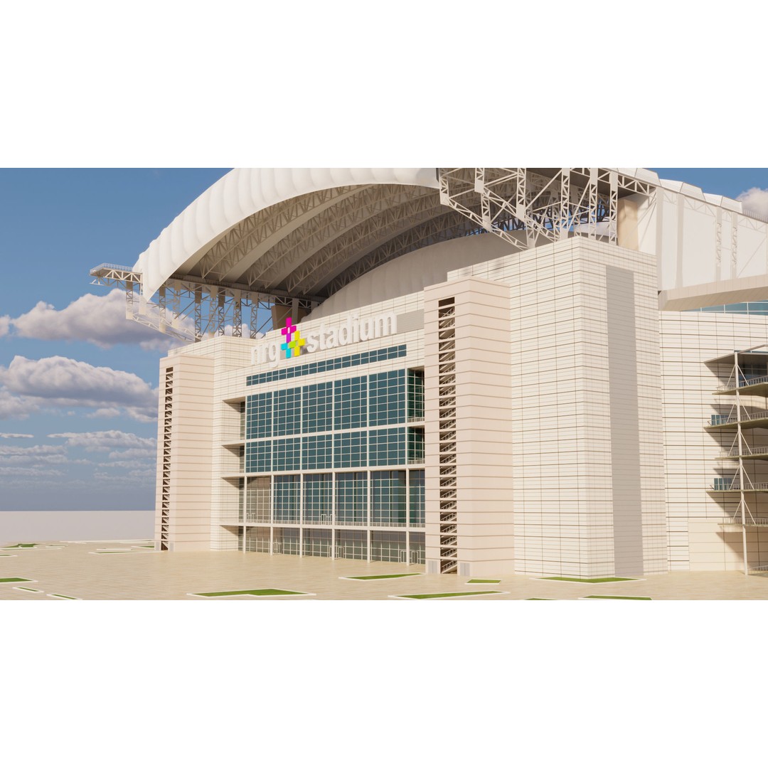 NRG Stadium 3D Model – High Poly Game-Ready Asset, FBX, OBJ, Blender - View 6