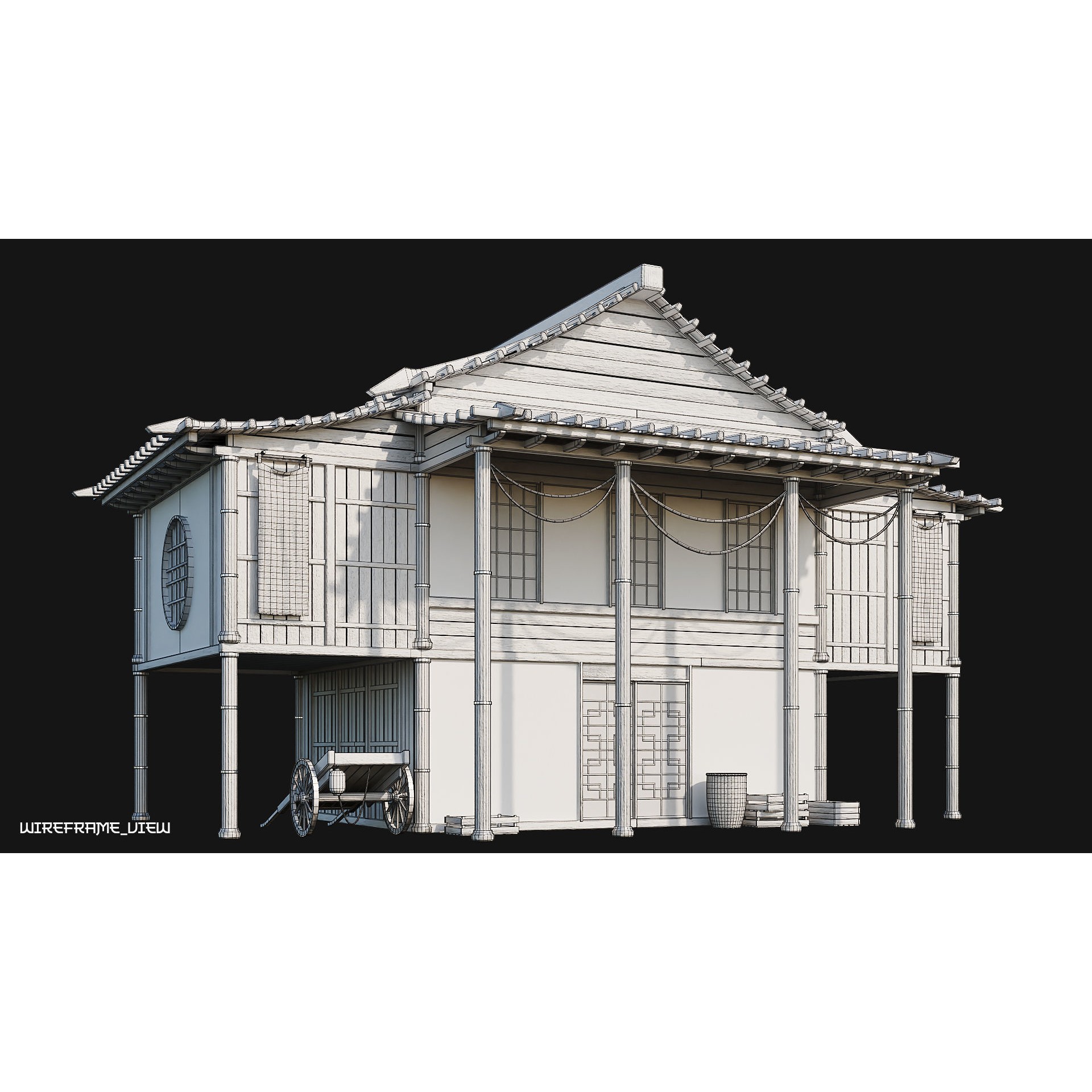 50 Japan Buildings - Low-Poly Game-Ready 3D Model