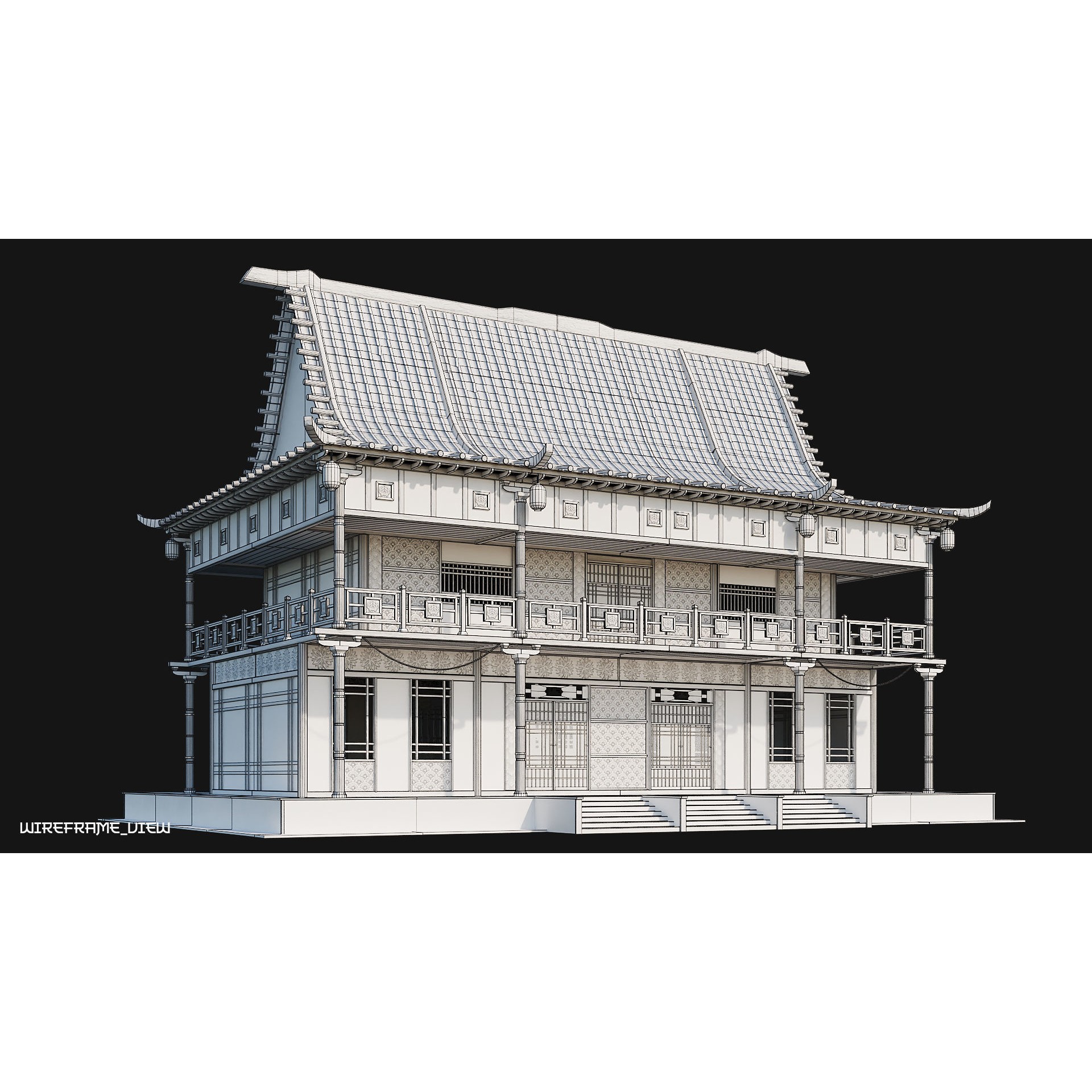 50 Japan Buildings - Low-Poly Game-Ready 3D Model - View 97