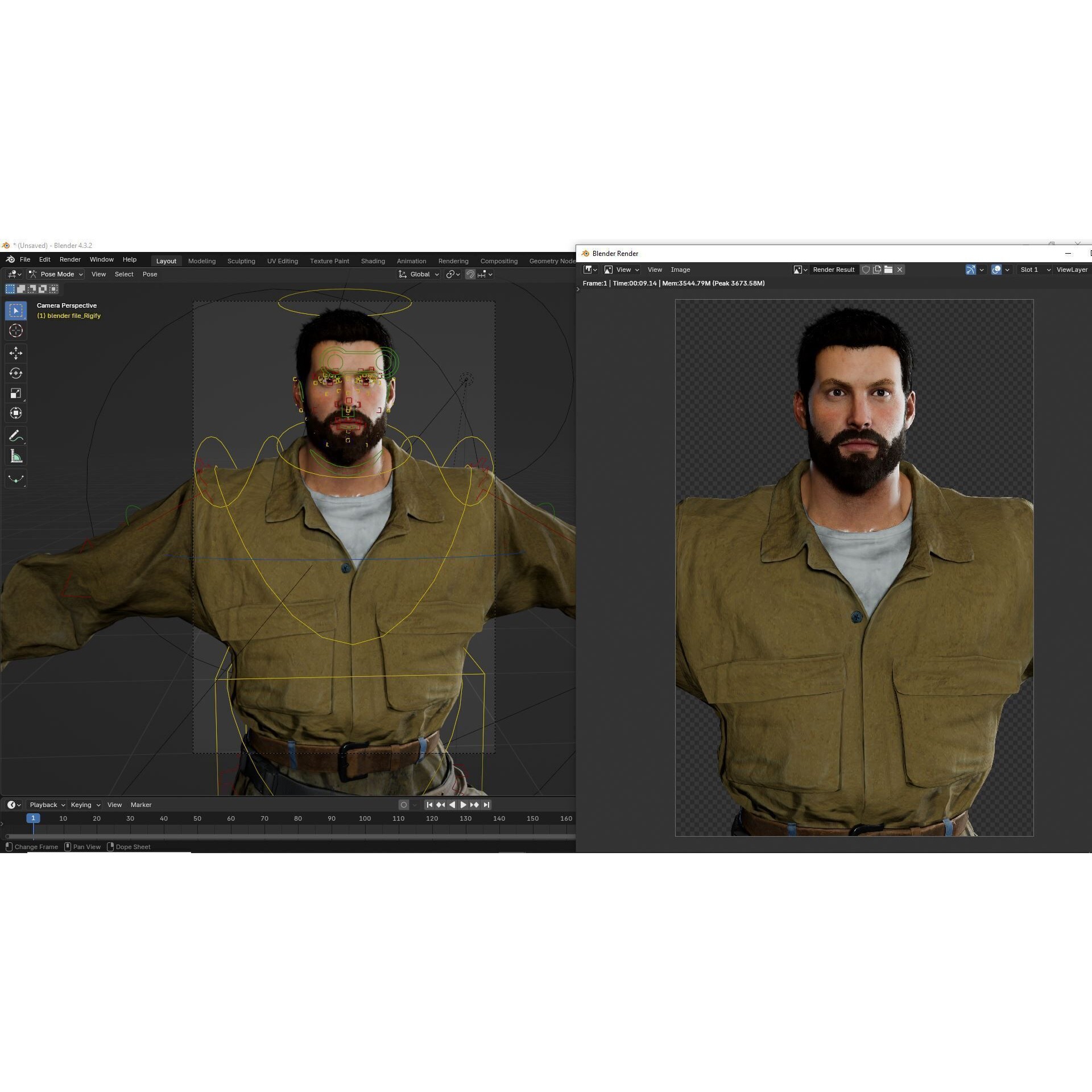 Rick Military Mechanic - Low-Poly Game-Ready 3D Model - View 13